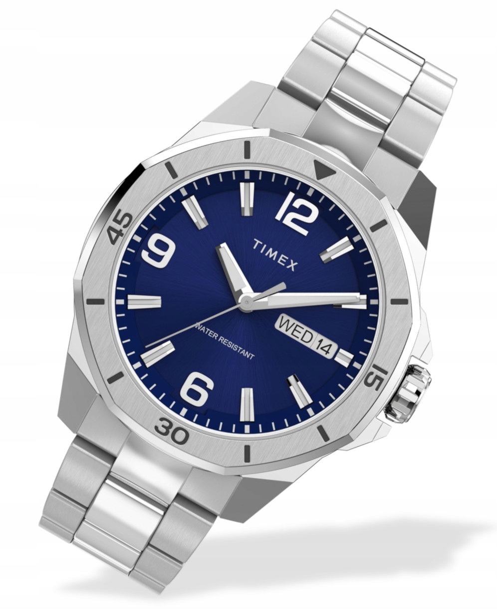 Masivní klasické pánské hodinky Timex Multidata TW2W79500 +Box Gravírování