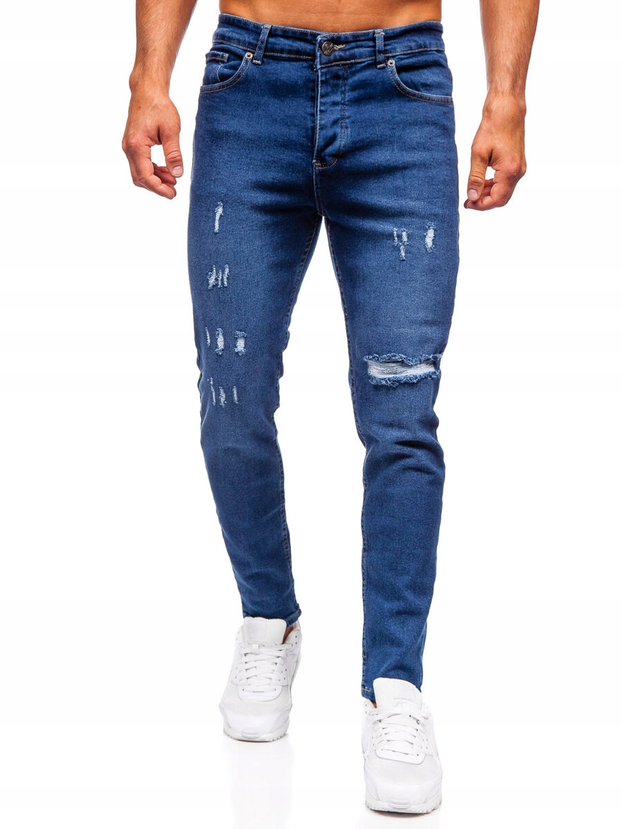 Pánské Džínové Kalhoty Slim Fit Tmavě Modré 6566-2 DENLEY_31/M