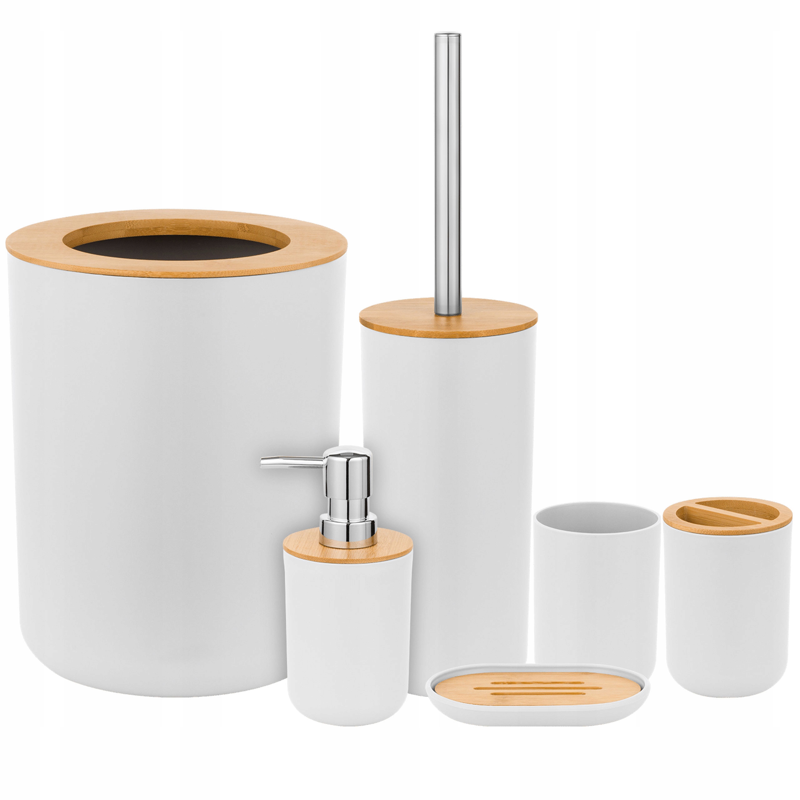 

Zestaw Łazienkowy 6W1 Komplet Szczotka Do Wc Kosz