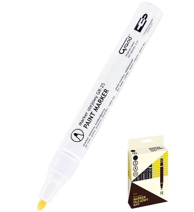 

Biały Marker Olejowy Grand GR-25 Wodoodporny