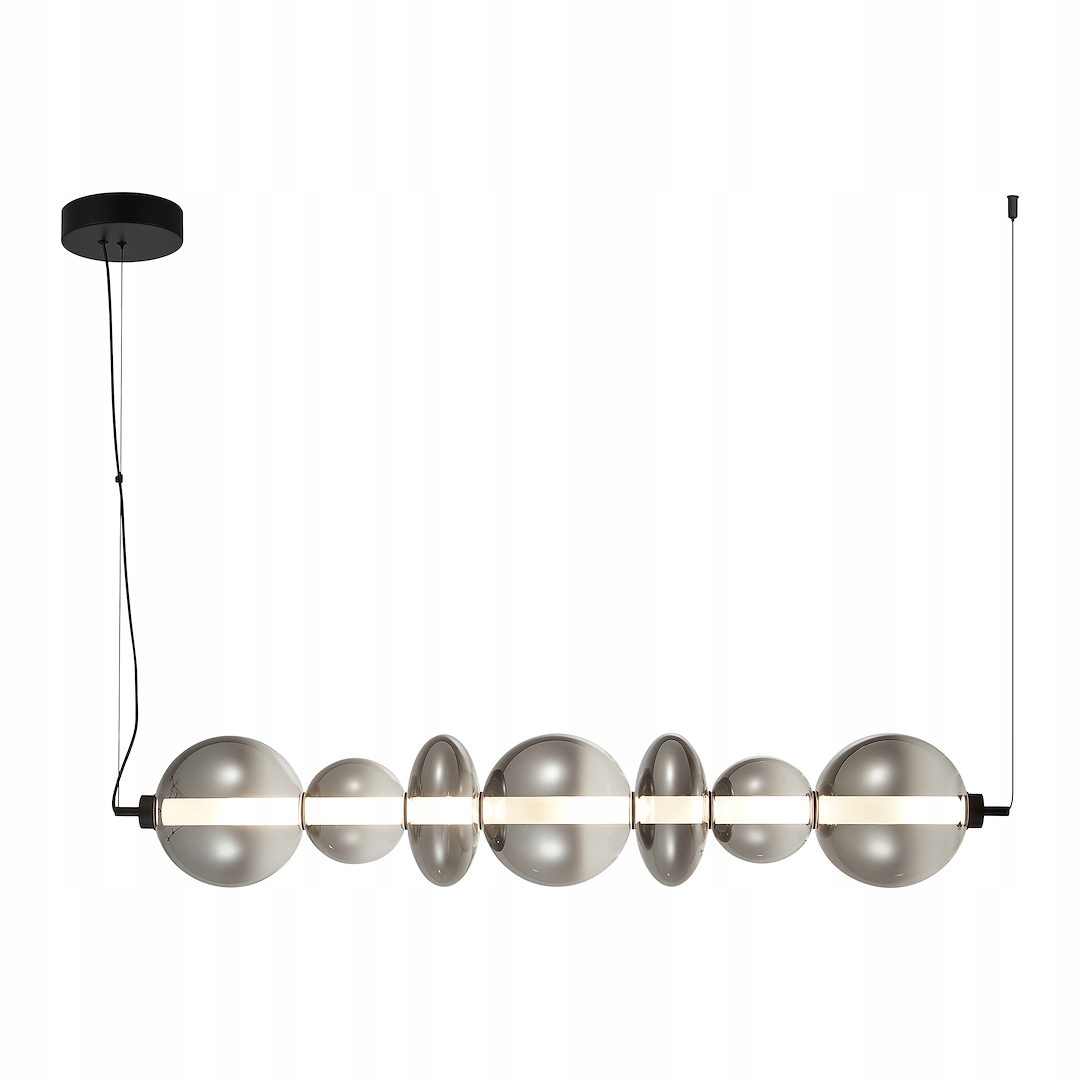 Závesná lampa Milagro Daphne dymová 40W Led 3000K teplá 117.5 cm