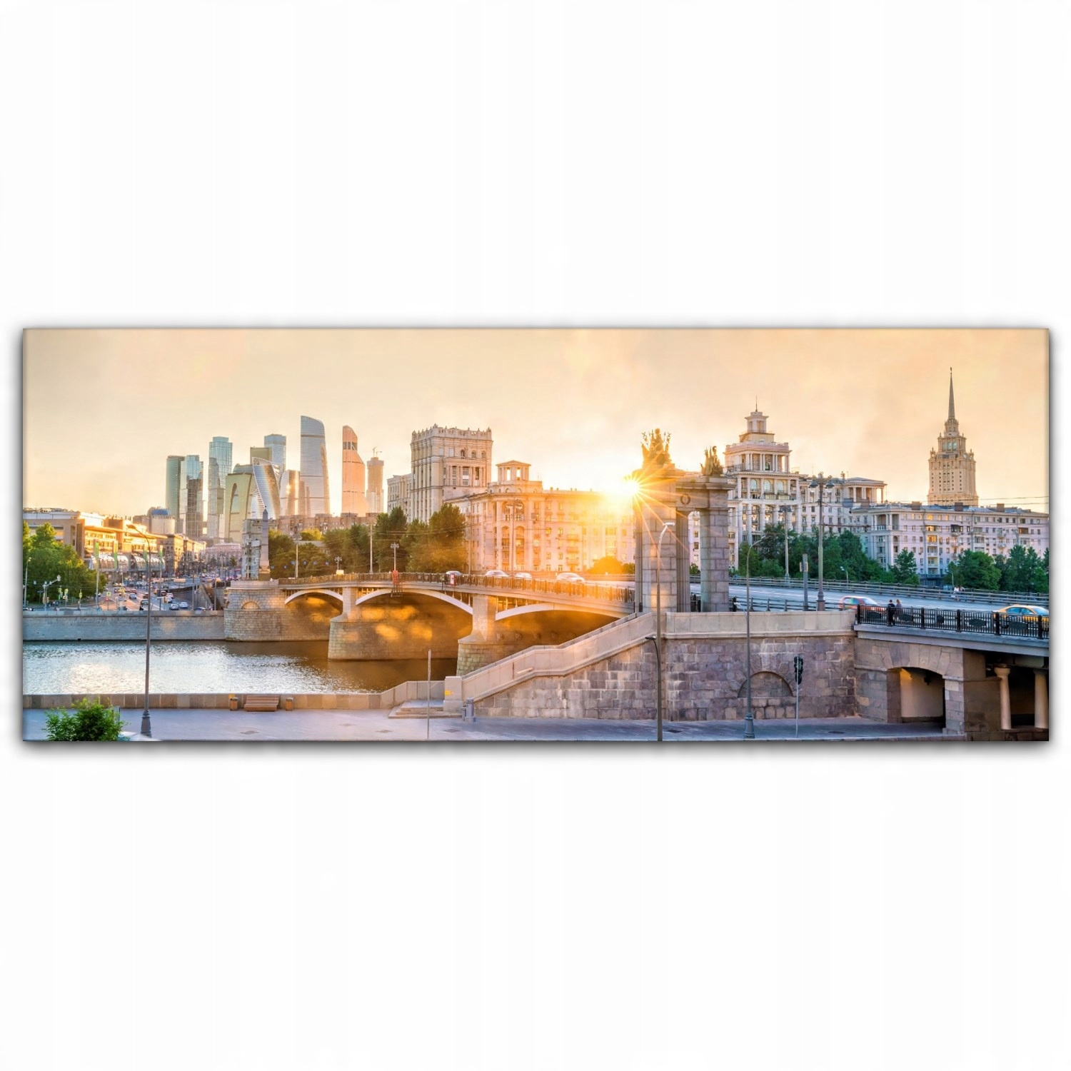 

Obraz Canvas dekoracja 125x50 Miasto Wschód Słońca