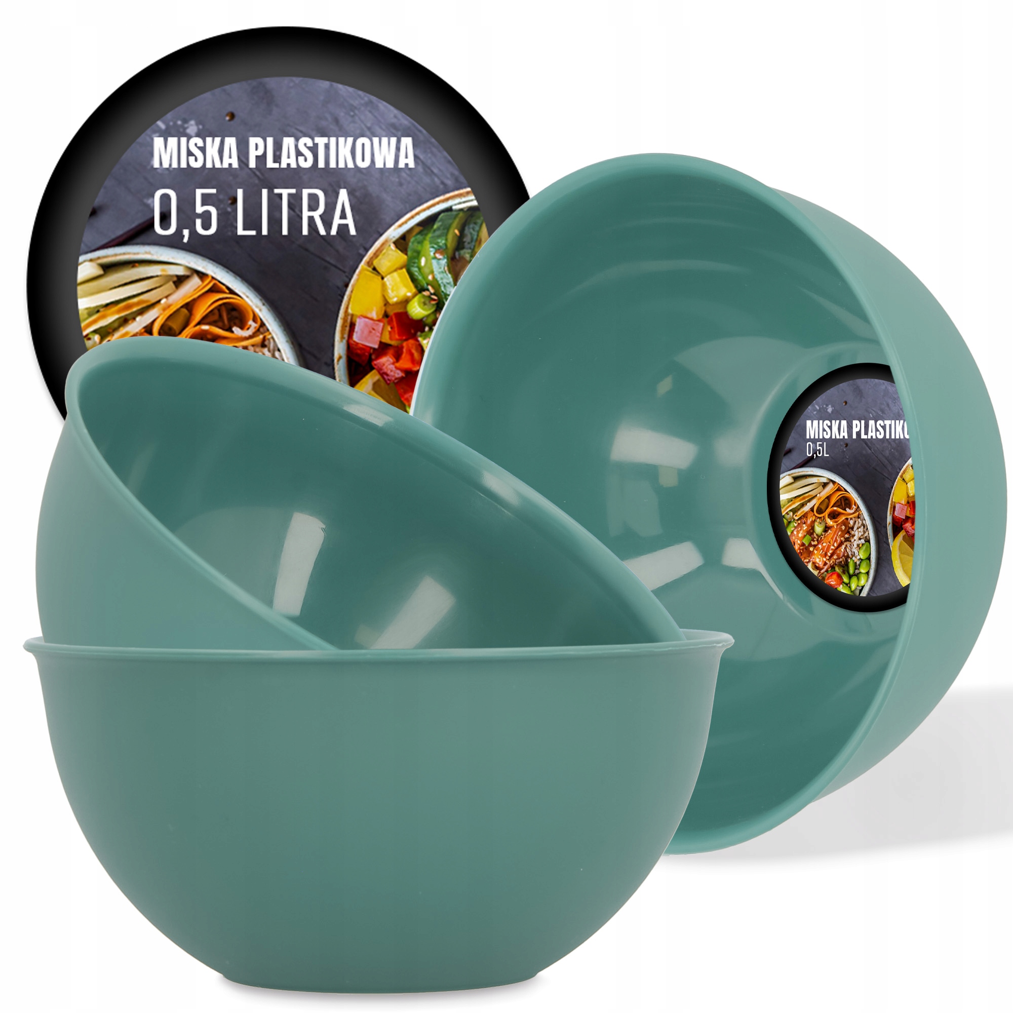 

Miska Plastikowa Kuchenna Salaterka 500 ml Zielona