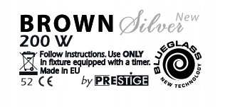 LAMPA PRESTIGE BROWN silver 200W BRĄZUJĄCA HYBRID Marka Prestige