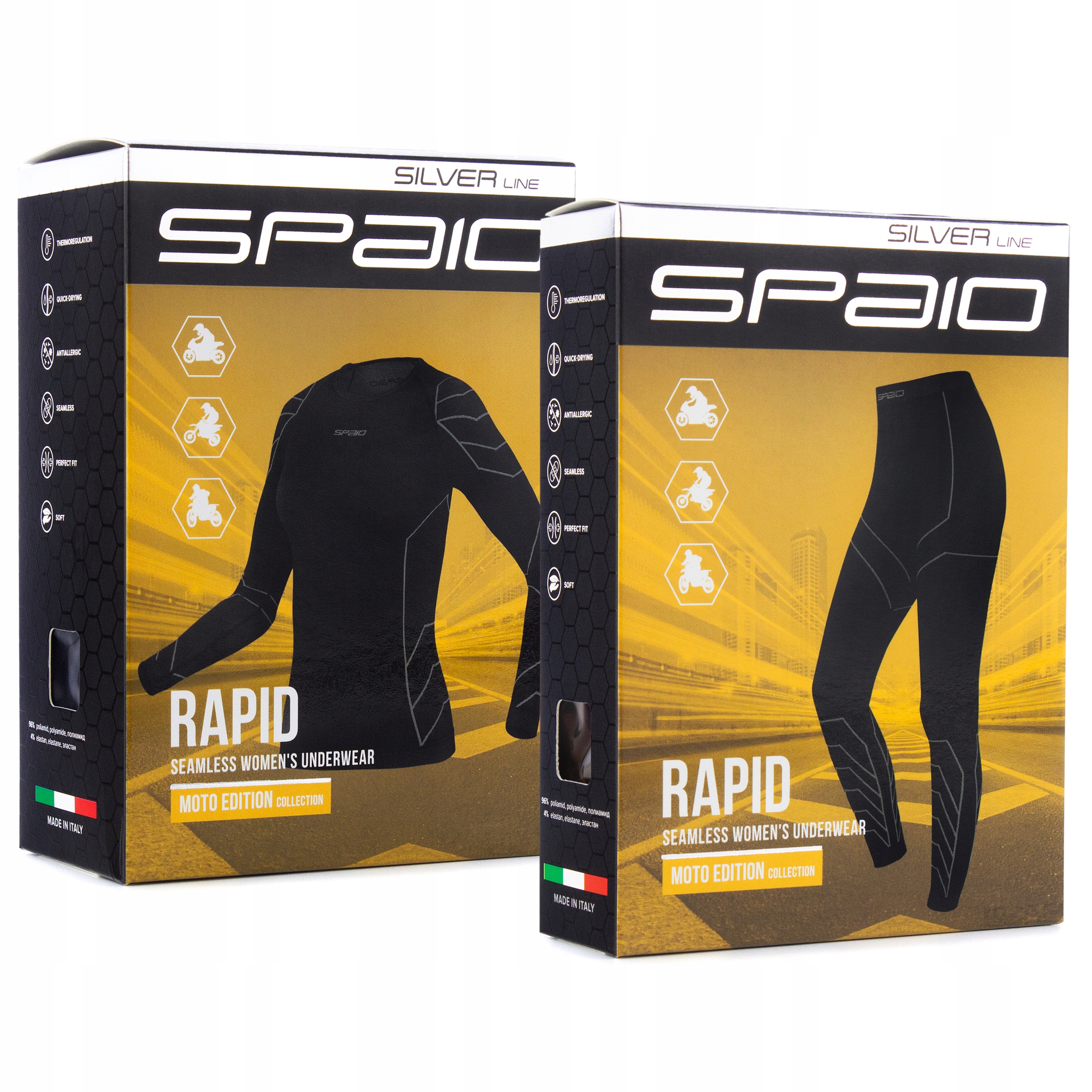 Bielizna termoaktywna motocyklowa SPAIO Rapid koszulka spodnie damska M Numer katalogowy producenta 050010082-050030-M