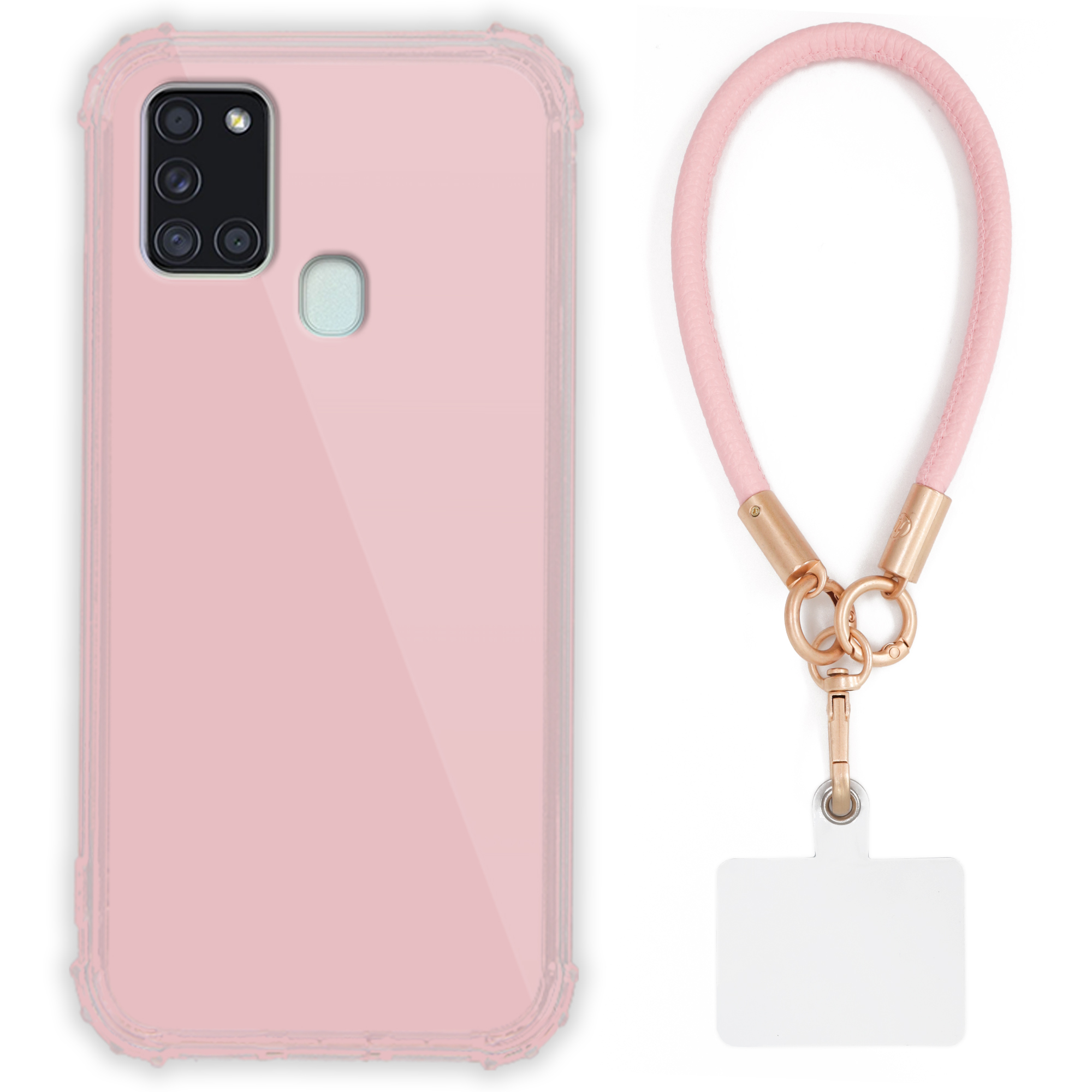 Pouzdro Pro Samsung A21s Pouzdro Antishock Pinky Růžové vodítko Sada Odolné Tpu