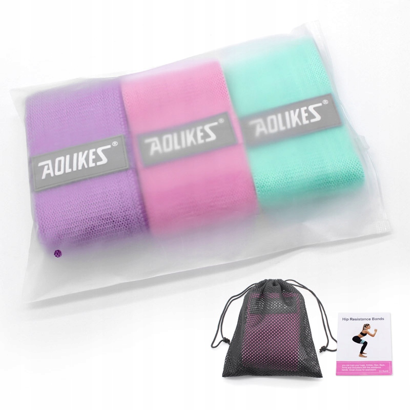 ZESTAW 3 GUMY DO ĆWICZEŃ MATERIAŁOWE TAŚMY OPOROWE Liczba sztuk w zestawie 3