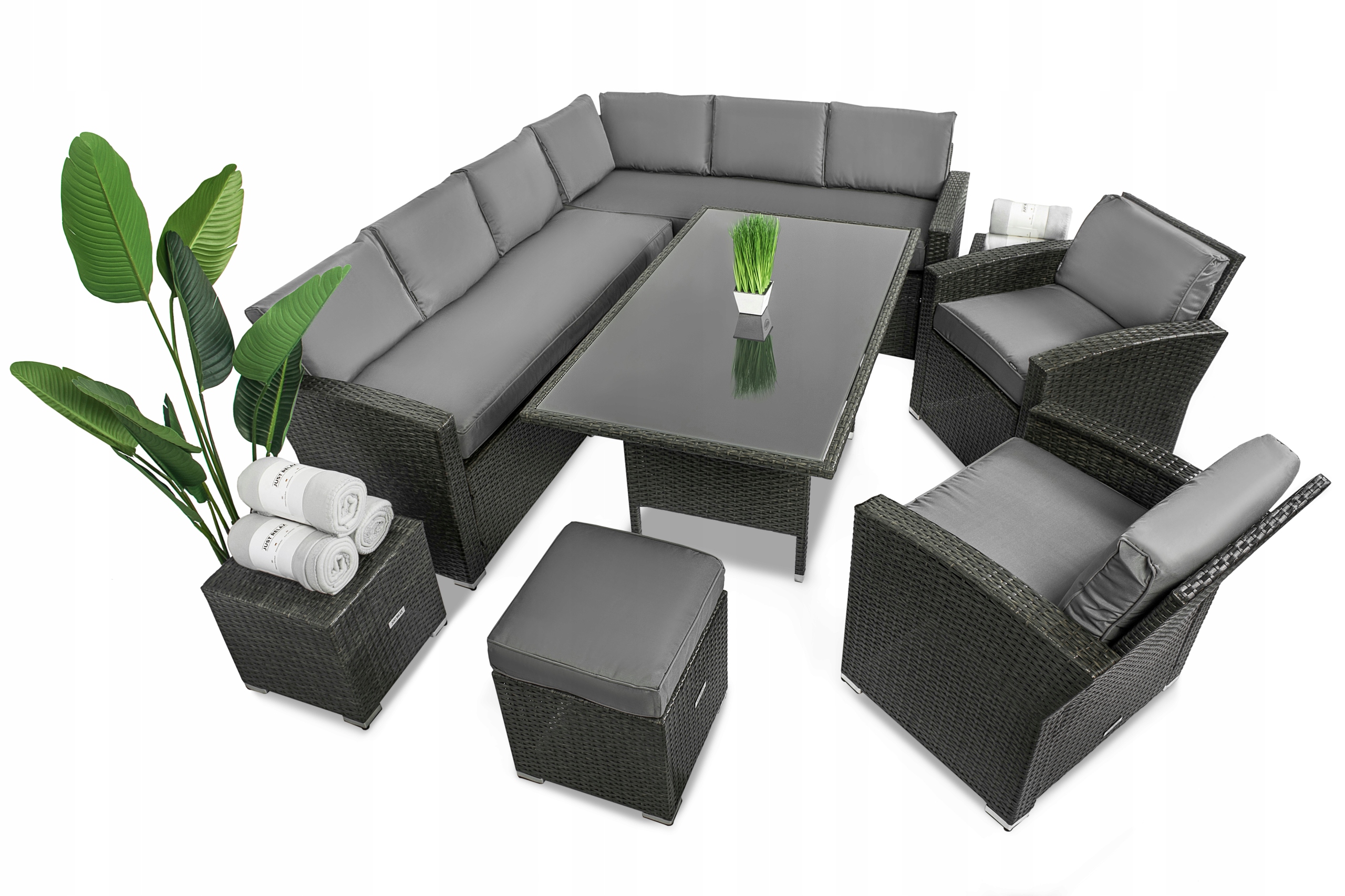 

Meble ogrodowe rattanowe metalowa konstrukcja