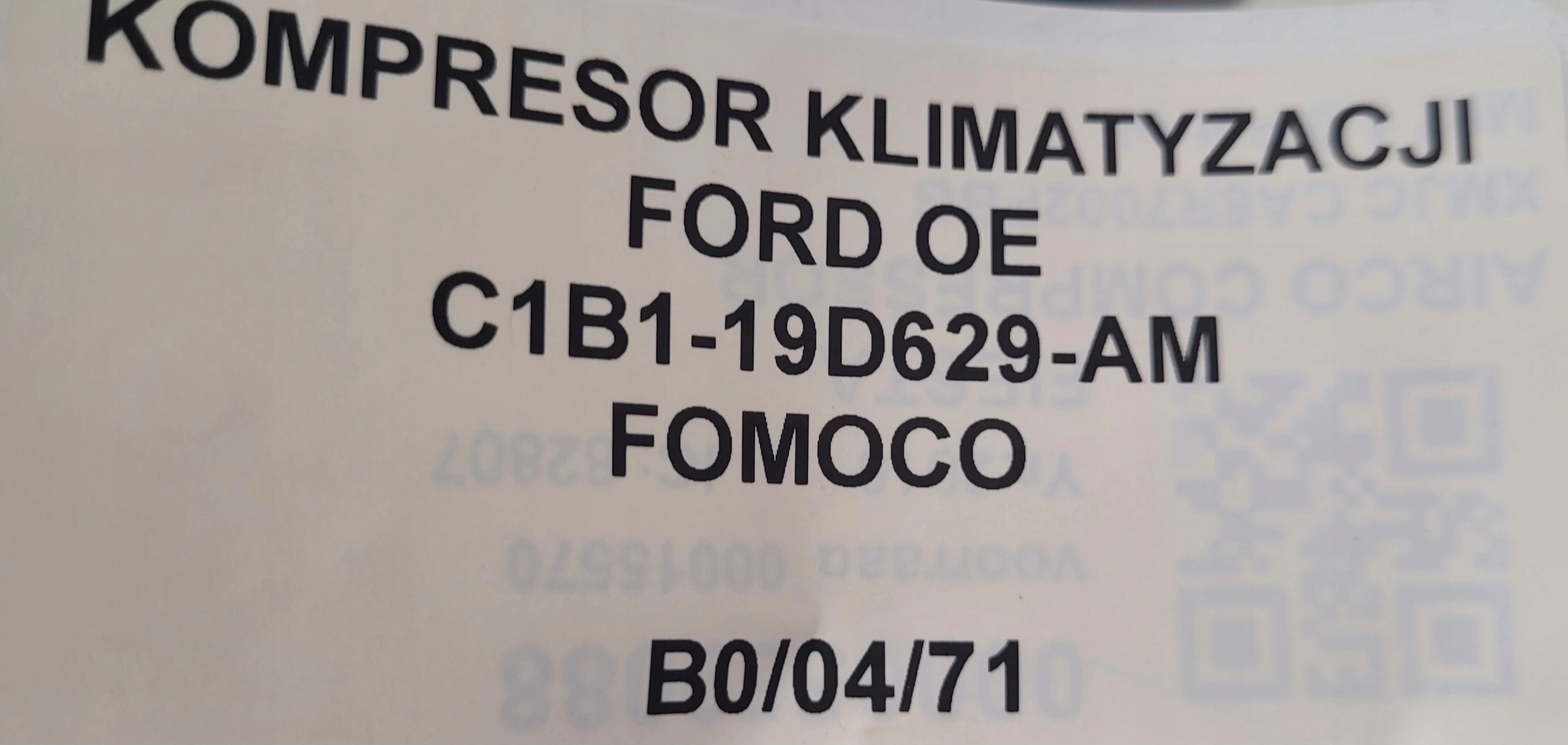 kompresor klimatizaci FORD OE C1B1-19D629-AM