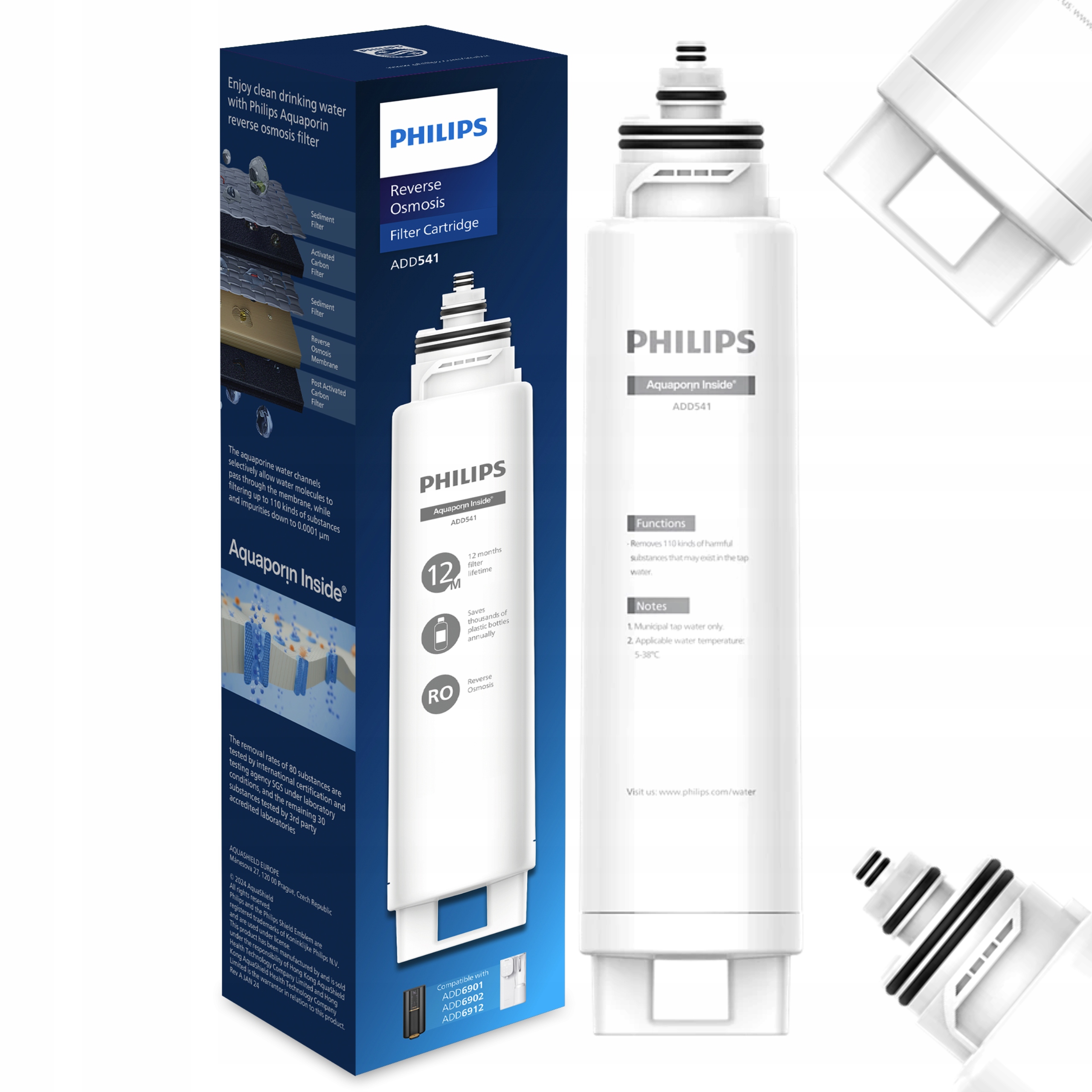 Filtr do dystrybutora wody Philips ADD541RO, wkład filtrujący 2000 litrów