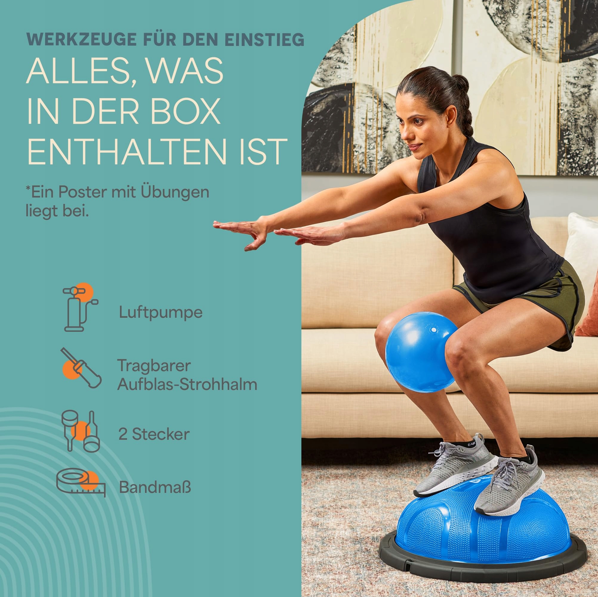 LIFEPRO Trener Równowagi Półpiłka Do Ćwiczeń Stabilizacyjnych Fitness — miniatura 2