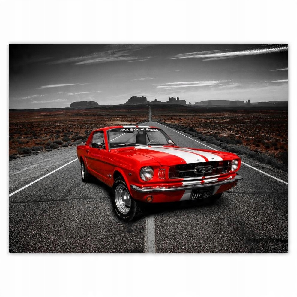 

Plakat 40x30 Czerwony Ford Mustang
