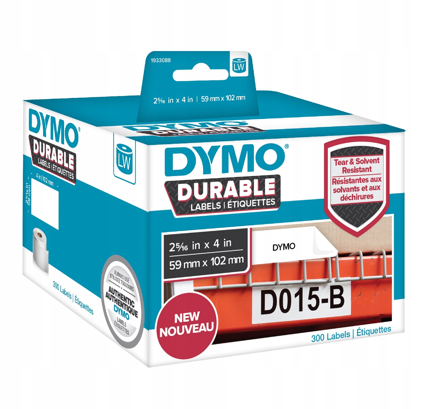 Odolné etikety Dymo Durable 2112290 59x102 300ks