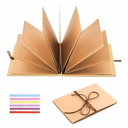 ALBUM FOTOGRAFICZNY DIY KRAFT DO SCRAPBOOKINGU 28X21 CM 34 STRONY