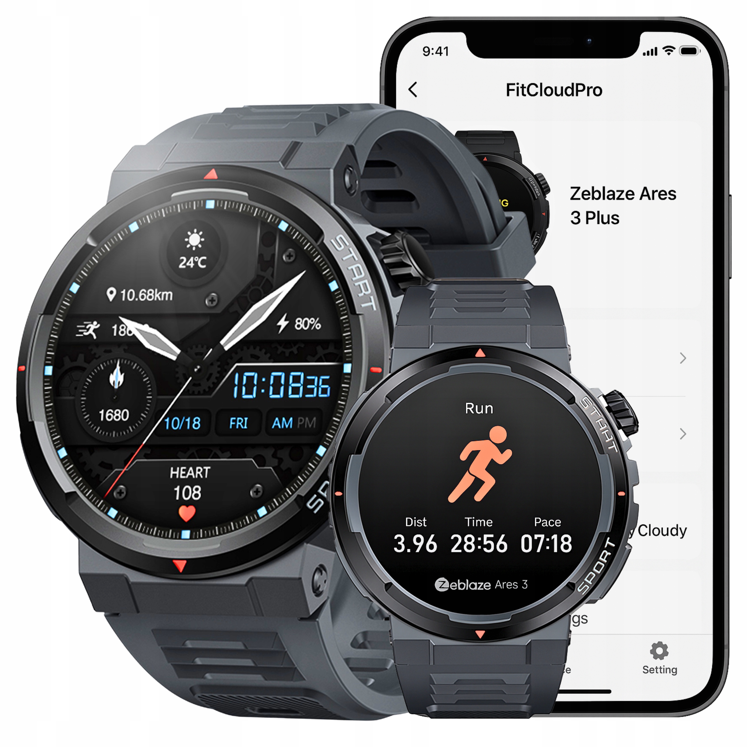 Chytré Hodinky Chytré Hodinky Ares 3 Plus Conversations Amoled Menu Pl Zeblaze Hodinky
