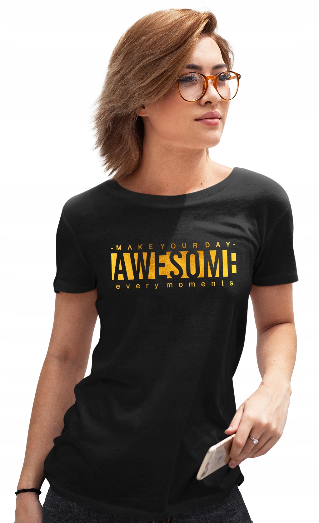 

Koszulka damska T-shirt Awesome Złoty bluzka