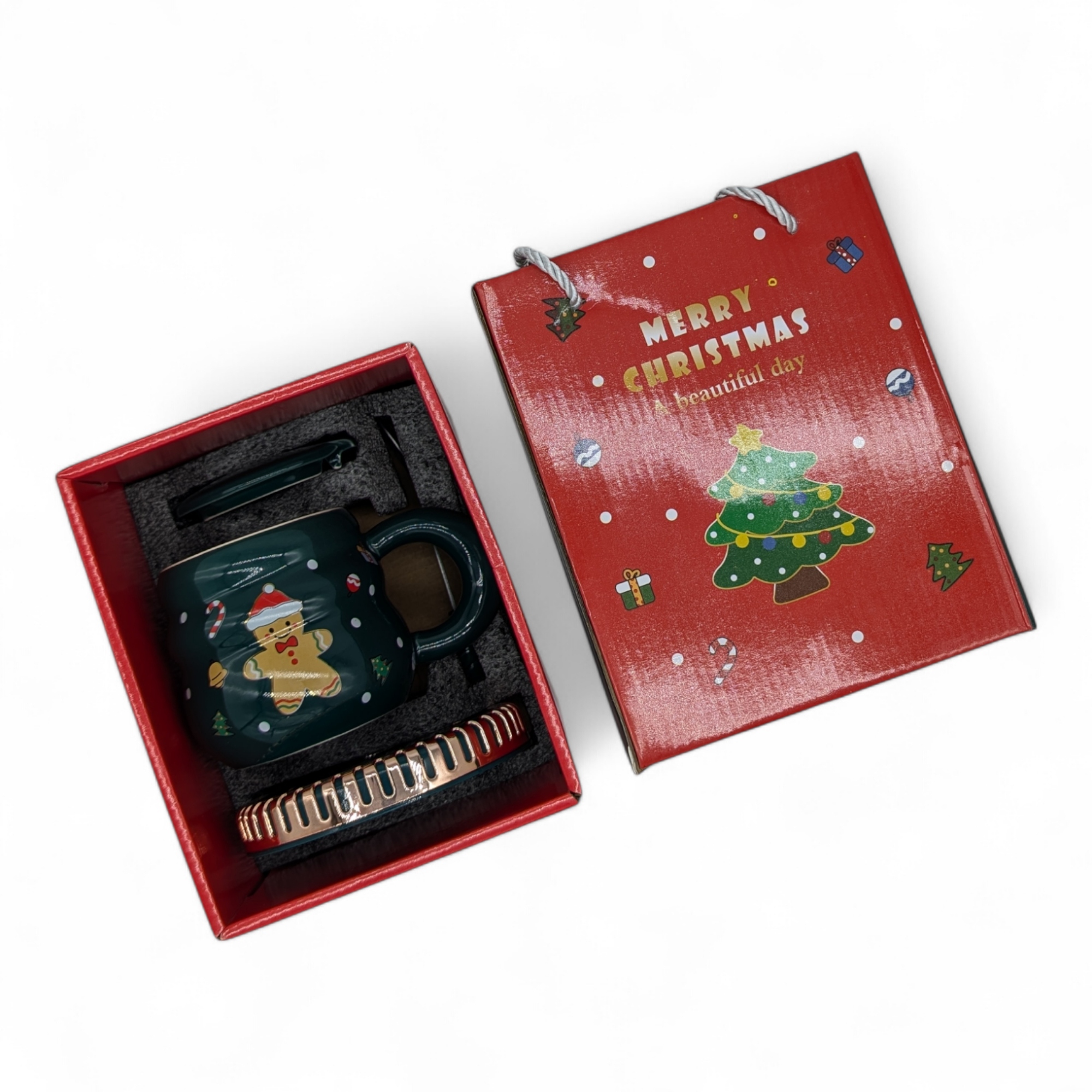 Set Hrnek S Ohřívačem Lžíce Usb kabel Dárek Vánoční Hrnek