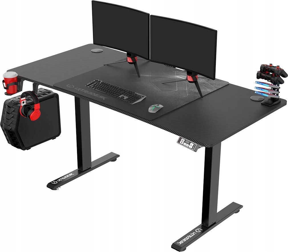 Biurko Ultradesk Level V2 czarny 140 cmx68 cm