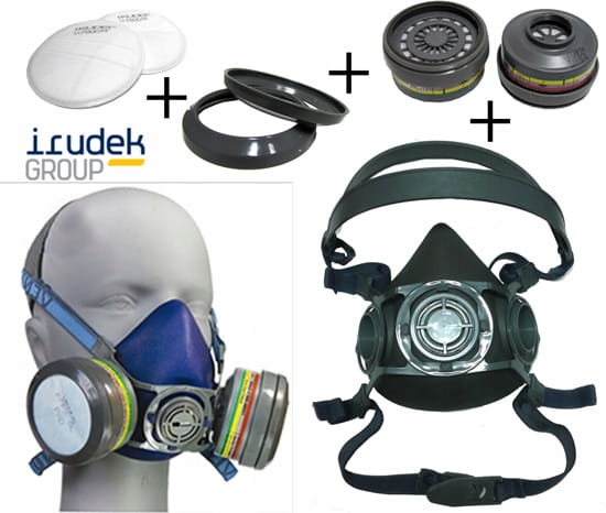 Ochranná sada Bozp Polomaska Irudek V-800 filtry Pohlcovače ABEK1 P2