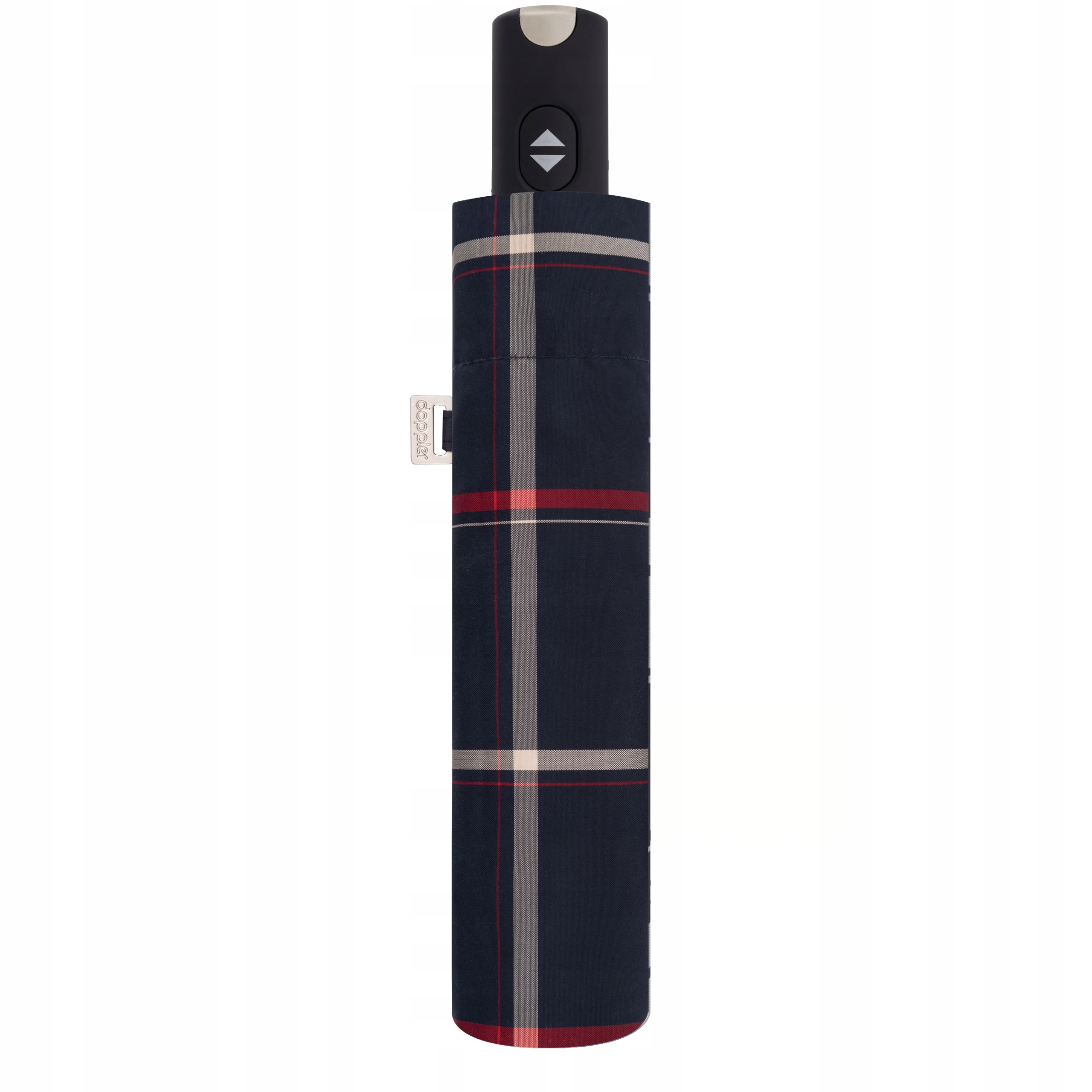 Doppler Carbonsteel Magic Karo Blue Red výkonný automatický deštník 150 km/h