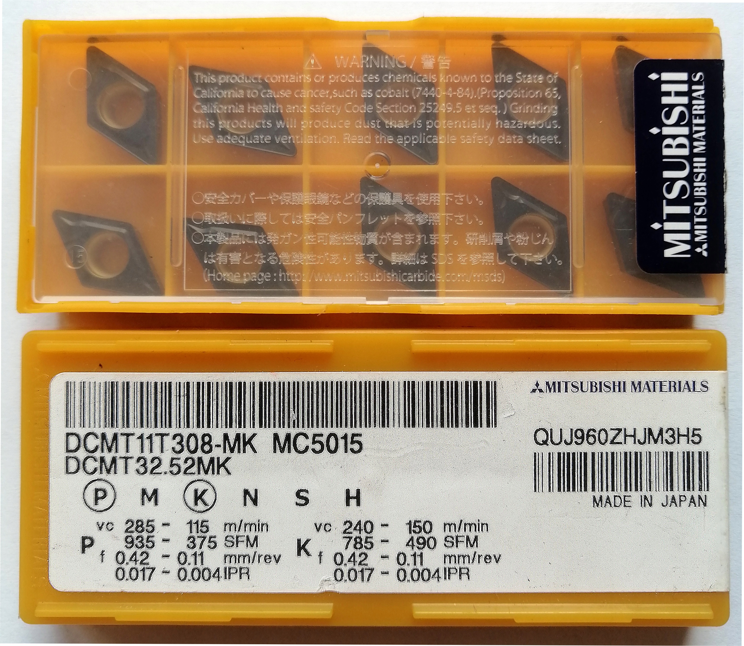 PŁYTKI DCMT 11T308 MK MC5015 MITSUBISHI