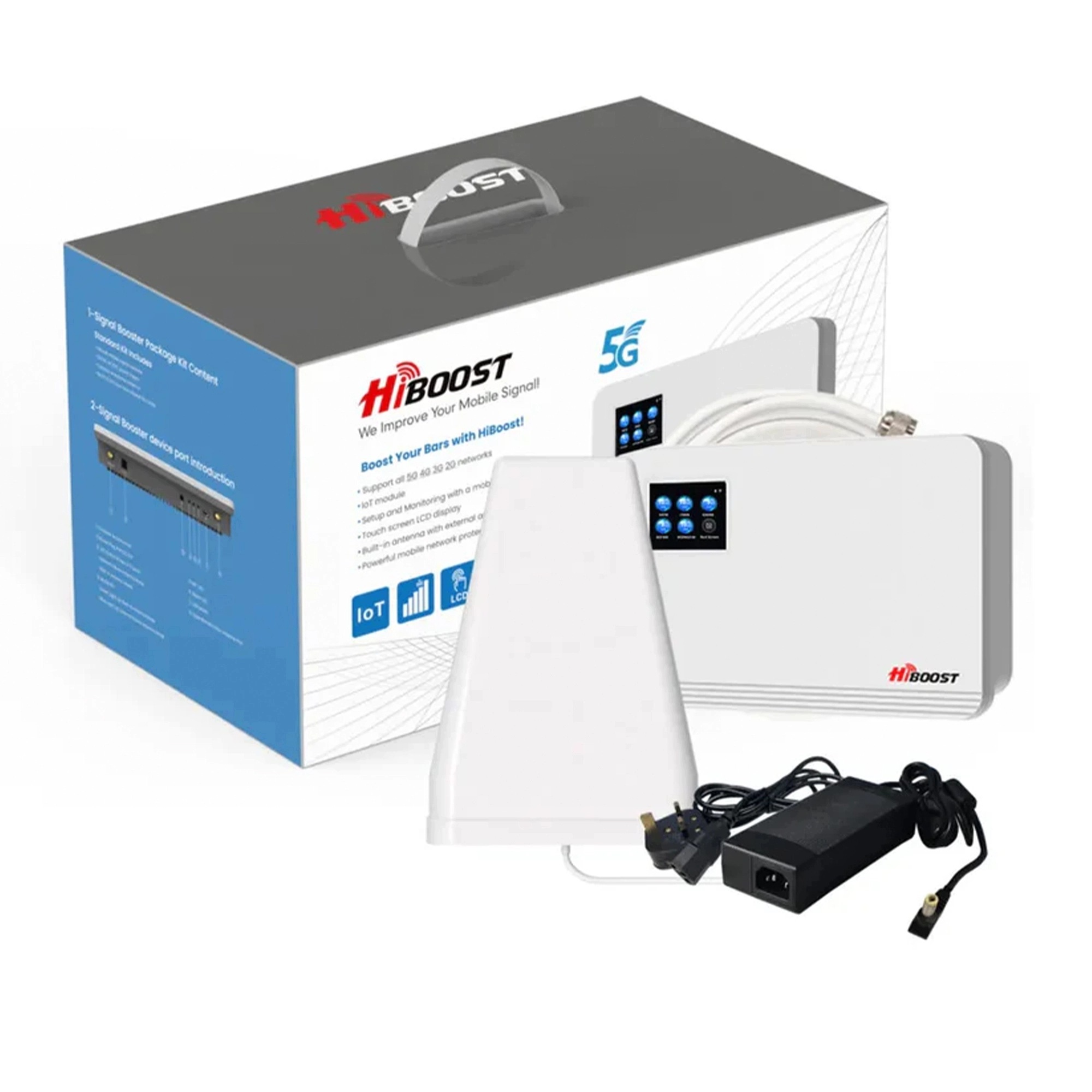 Zosilňovač mobilného signálu 5G Lte 1500 m2 20 W HiBoost Hi10-5S-Pro