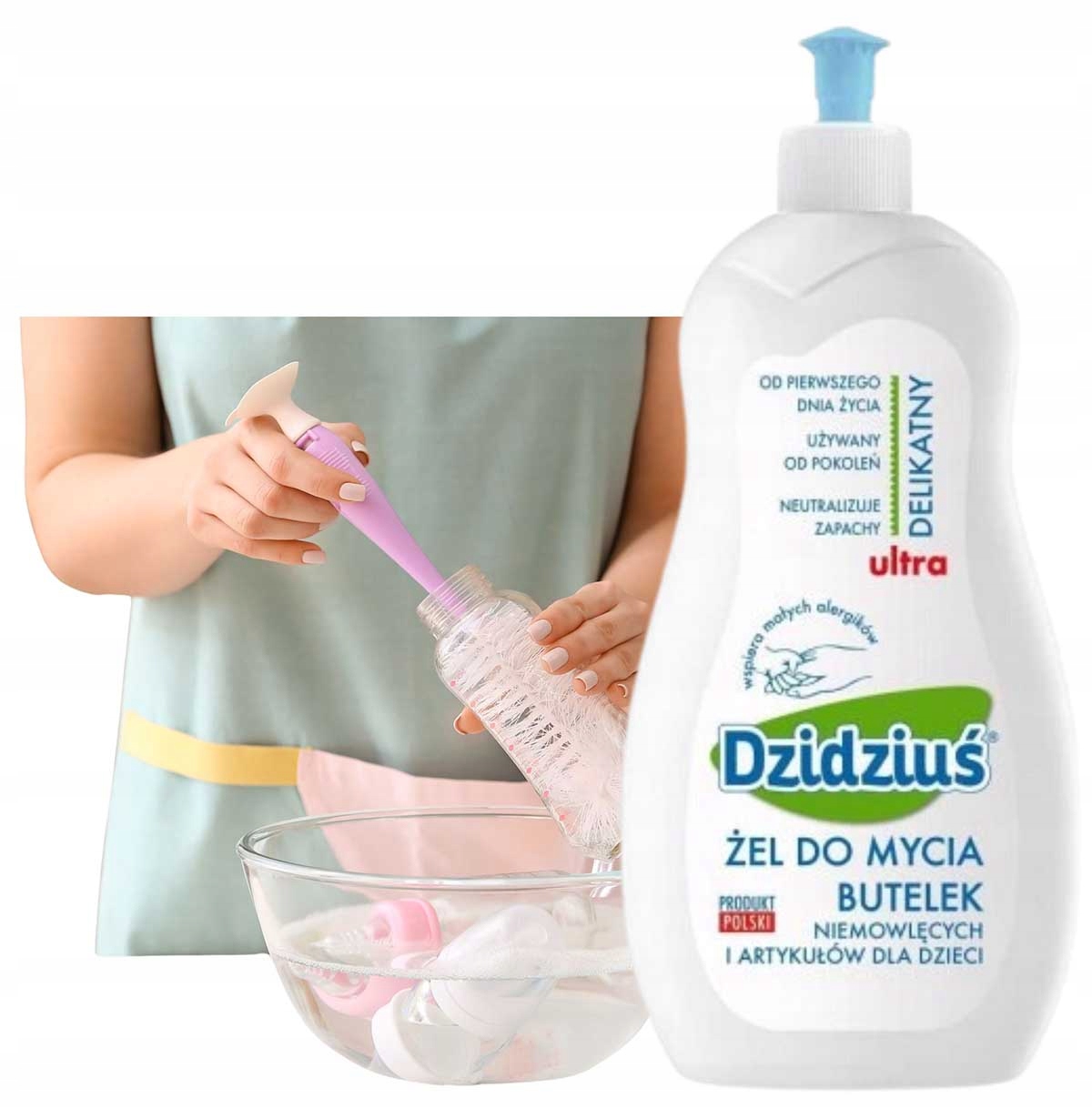 Dzidziuś Hipoalergiczny żel do mycia butelek 500 m