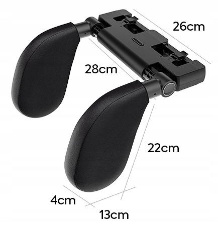 ZAGŁÓWEK samochodowy OPARCIE NA GŁOWĘ DO SAMOCHODU UCHWYT TEL HACZYK Producent inny