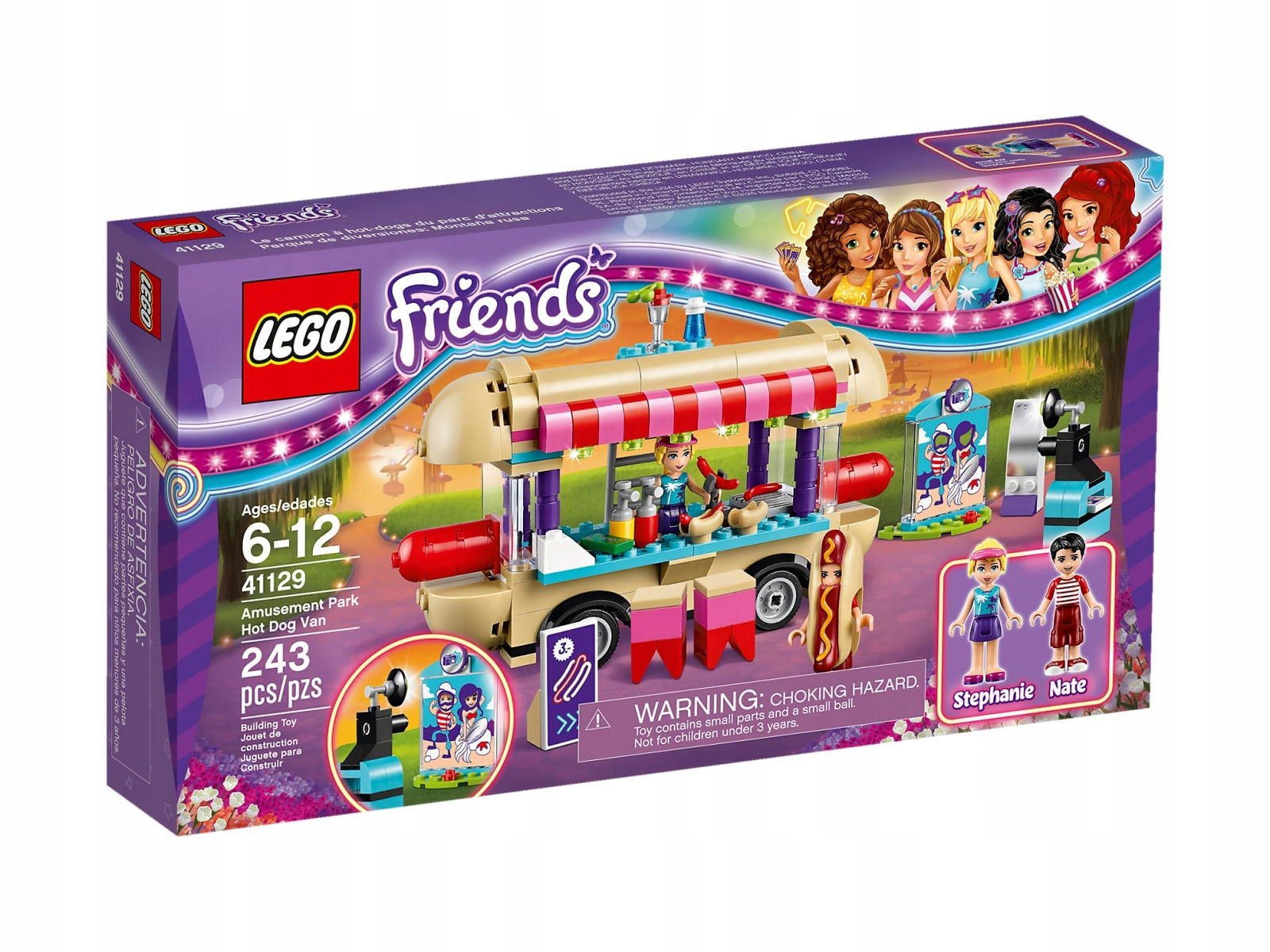 Lego Friends 41129 Furgonetka z hot-dogami w parku rozrywki