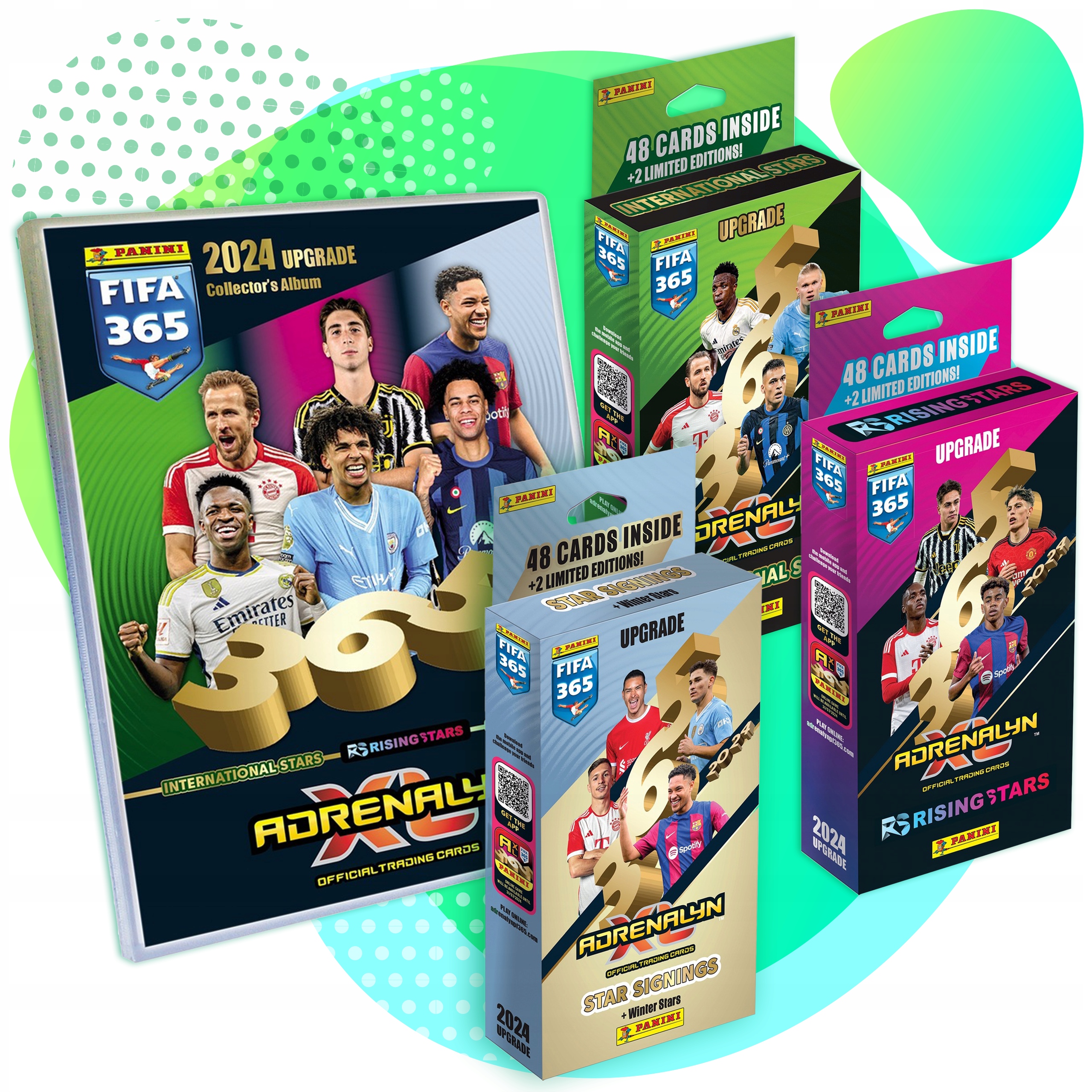 FIFA 365 2024 UPGRADE ALBUM NA KARTY INTERNATIONAL STAR RISING STAR SIGNING Tytuł ALBUM NA KARTY FIFA 365 UPGRADE 2024