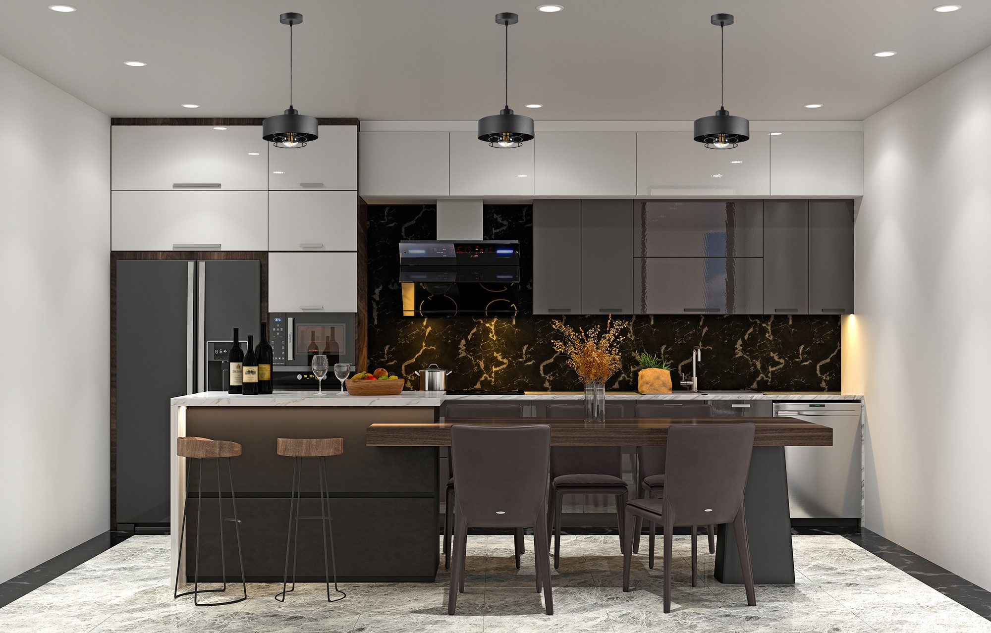 LAMPA WISZĄCA SUFITOWA ŻYRANDOL PLAFON LOFT LED Długość/wysokość 80 cm