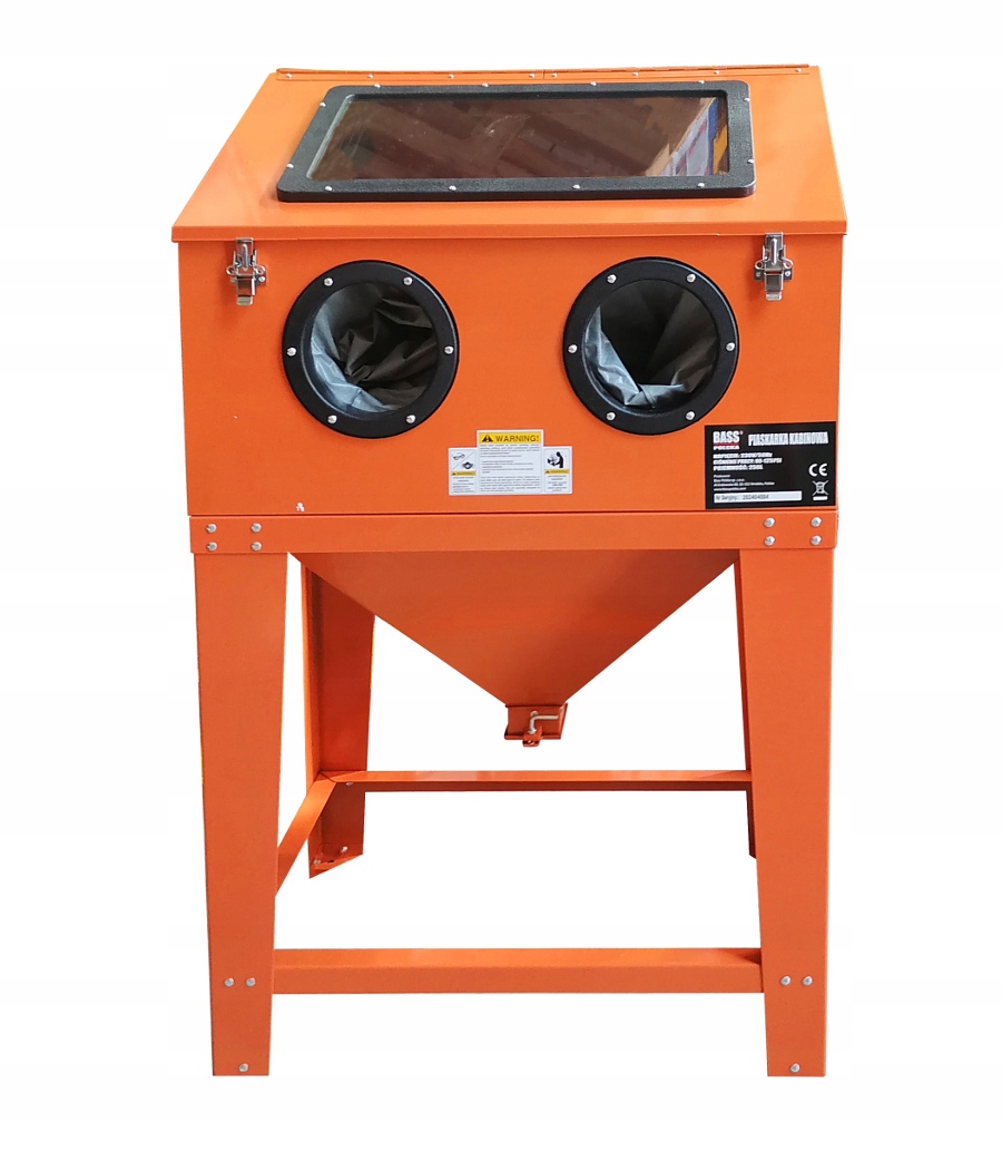 PIASKARKA KABINOWA 250L KABINA KOMORA PIASKOWANIA PISTOLET DYSZE RĘKAWICE Kod producenta BP-4267