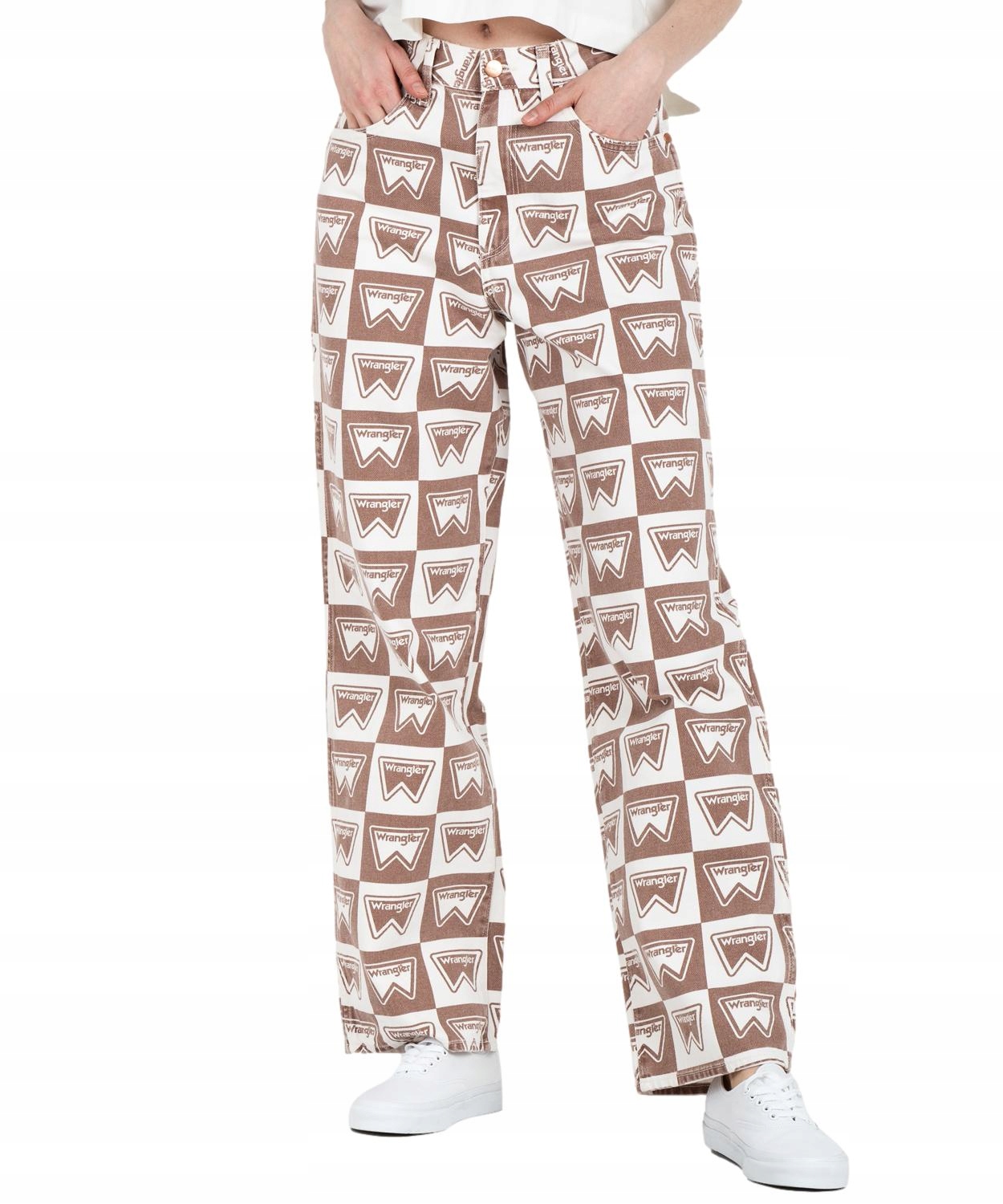 Džíny Wrangler Mom W24MXT38L Frapuccino 27 32