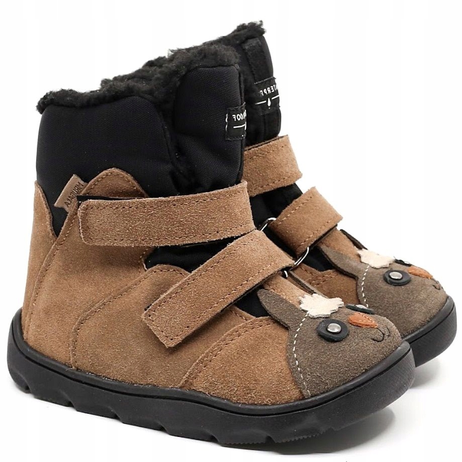 Mrugała Barefoot Heli Karmel 7124/5-30 kozaki buty zimowe z membraną 24