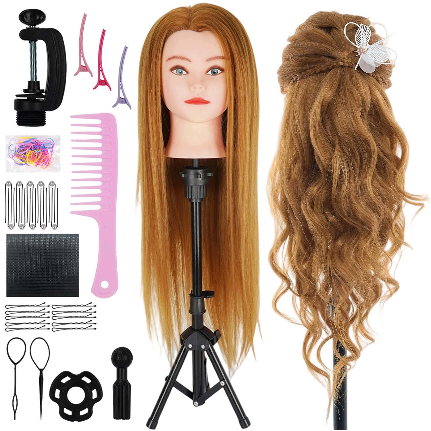 Hlava Kadeřnická Tréninková Hlava Pro Česání Diy Stylingu Vlasů 71 CM