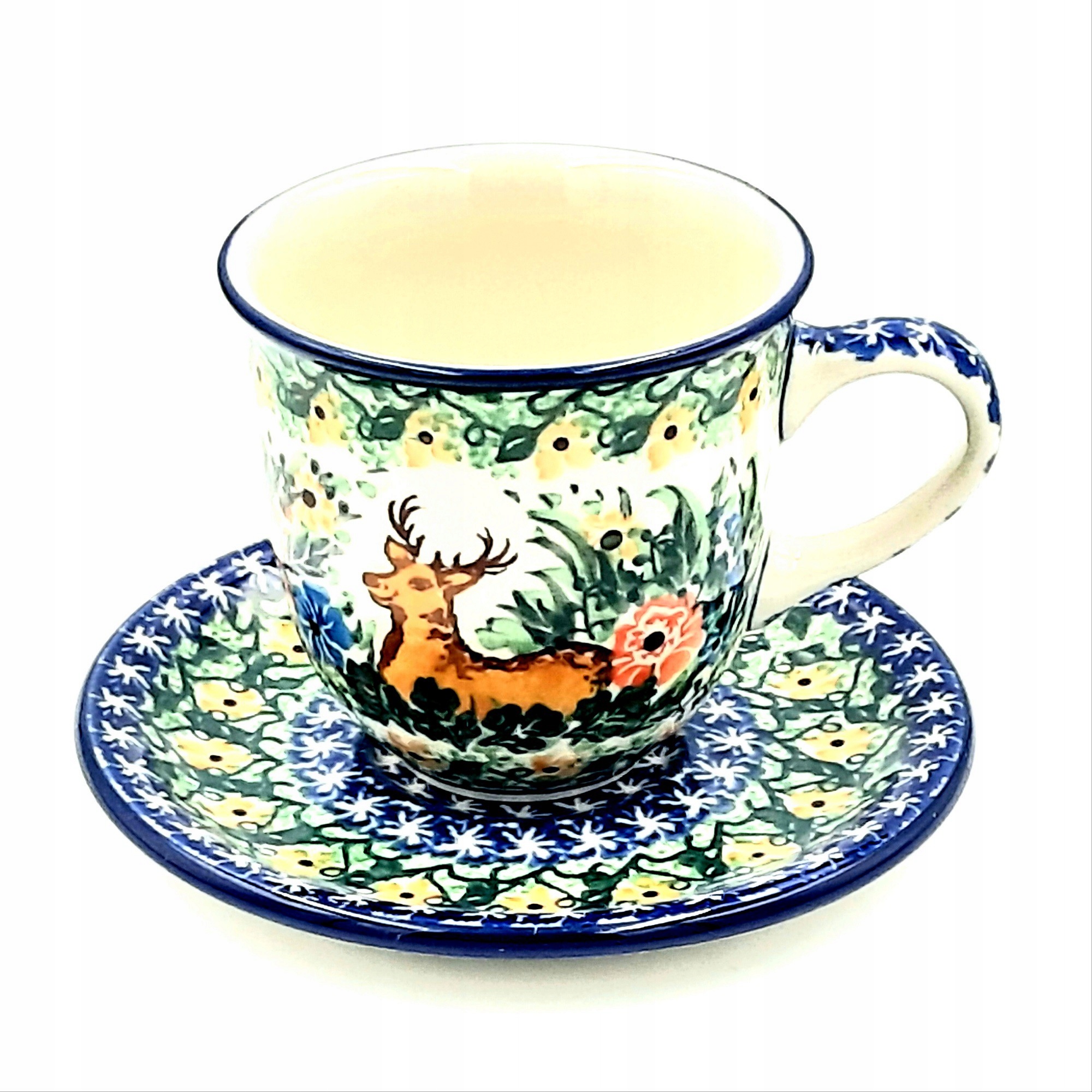 FILIŻANKA ZE SPODKIEM 0,3 L UNIKAT BOLESŁWIEC