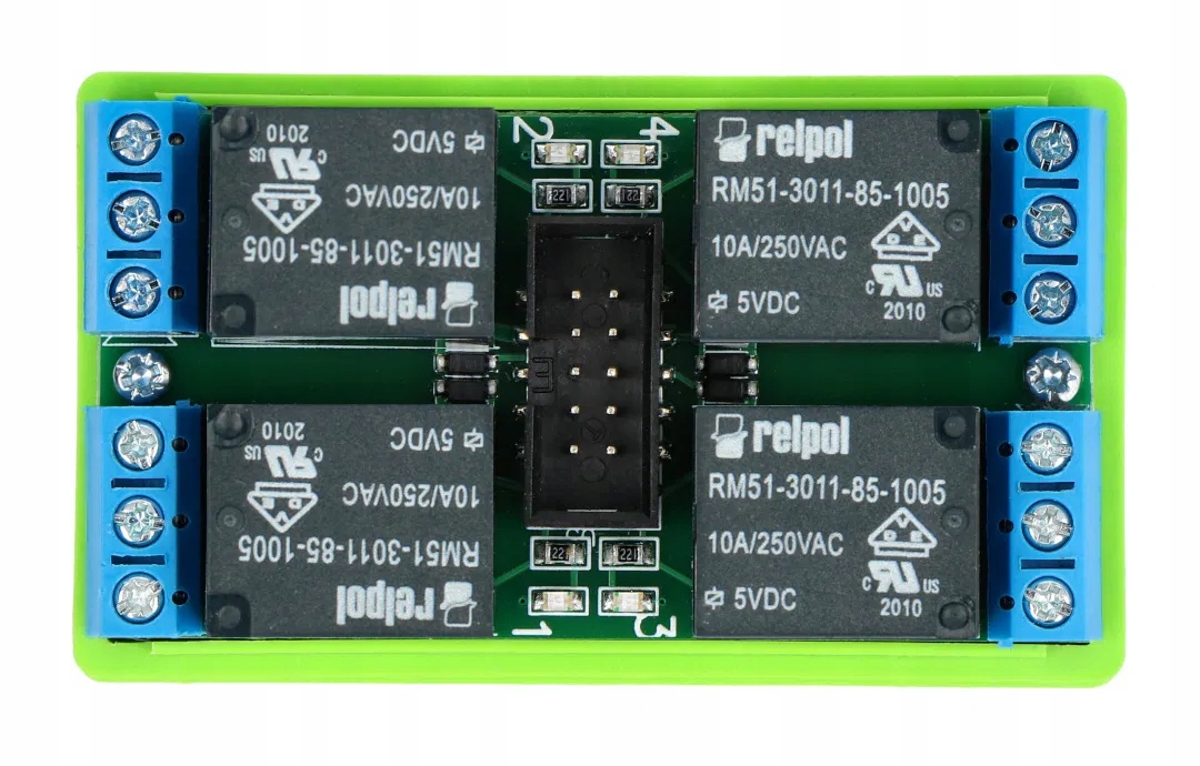 Tinycontrol LANKON-094 - moduł przekaźników 4x10A/cewka 5V do GSM/LAN Kod producenta b/d
