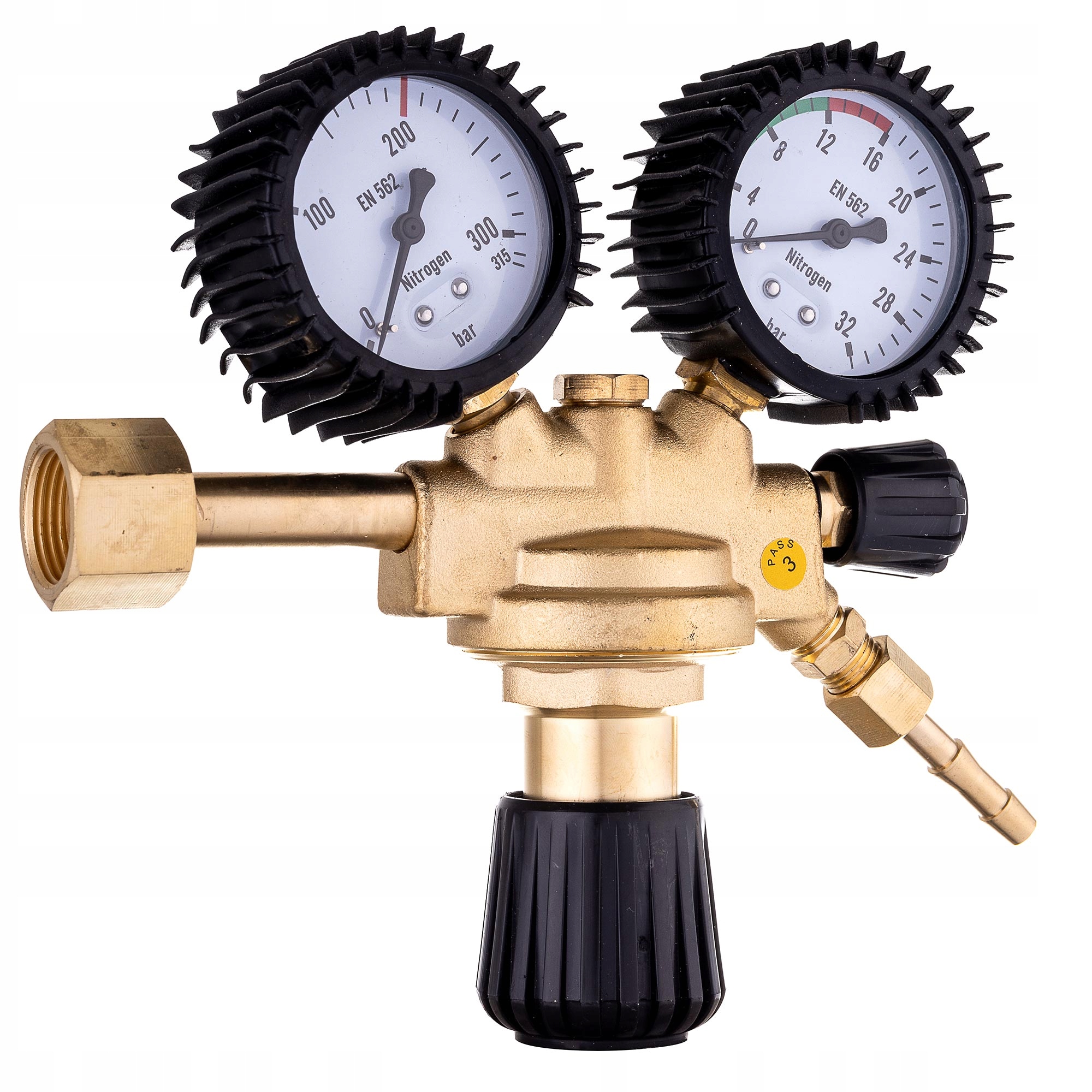 Reduktor Dusíku 16 Bar Klimatizace Vulkanizace Nábojů Pneumatik Manometry