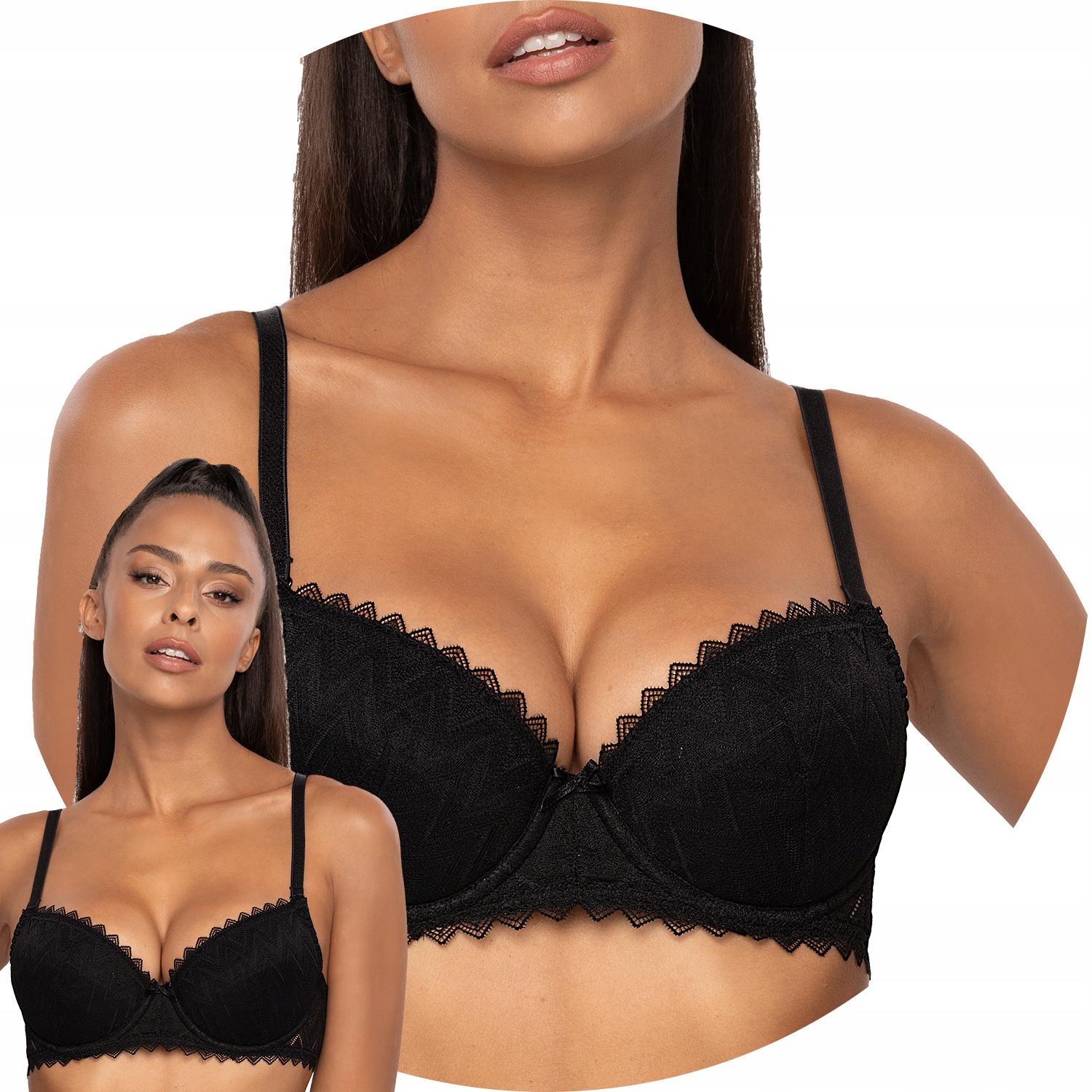 Mat 3802/11 Elif Biustonosz push-up czarny 70E