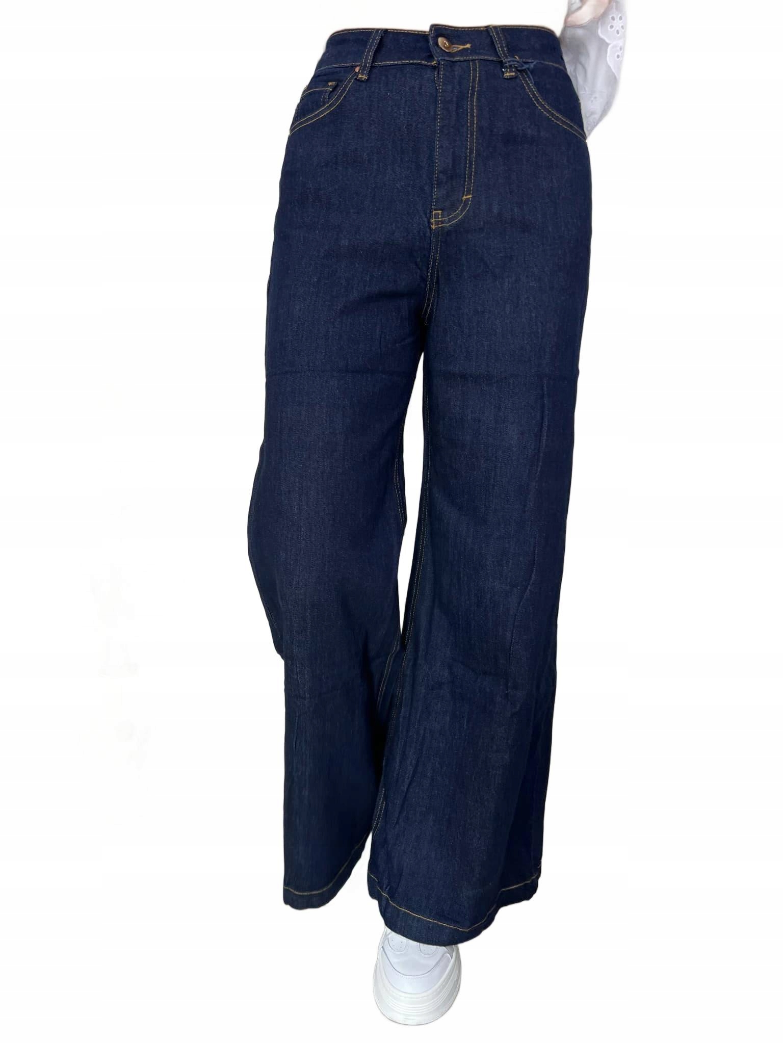 Verona Kalhoty Wide Leg Tmavé Jeans S 36