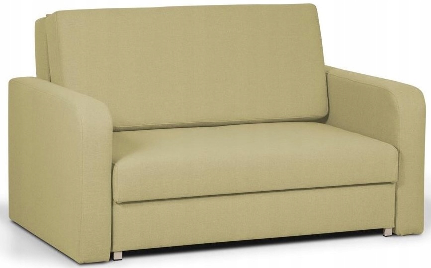 Sofa Rino II Mała Kanapa do Salonu z Funkcją Spania Nowoczesna Loft Beżowa