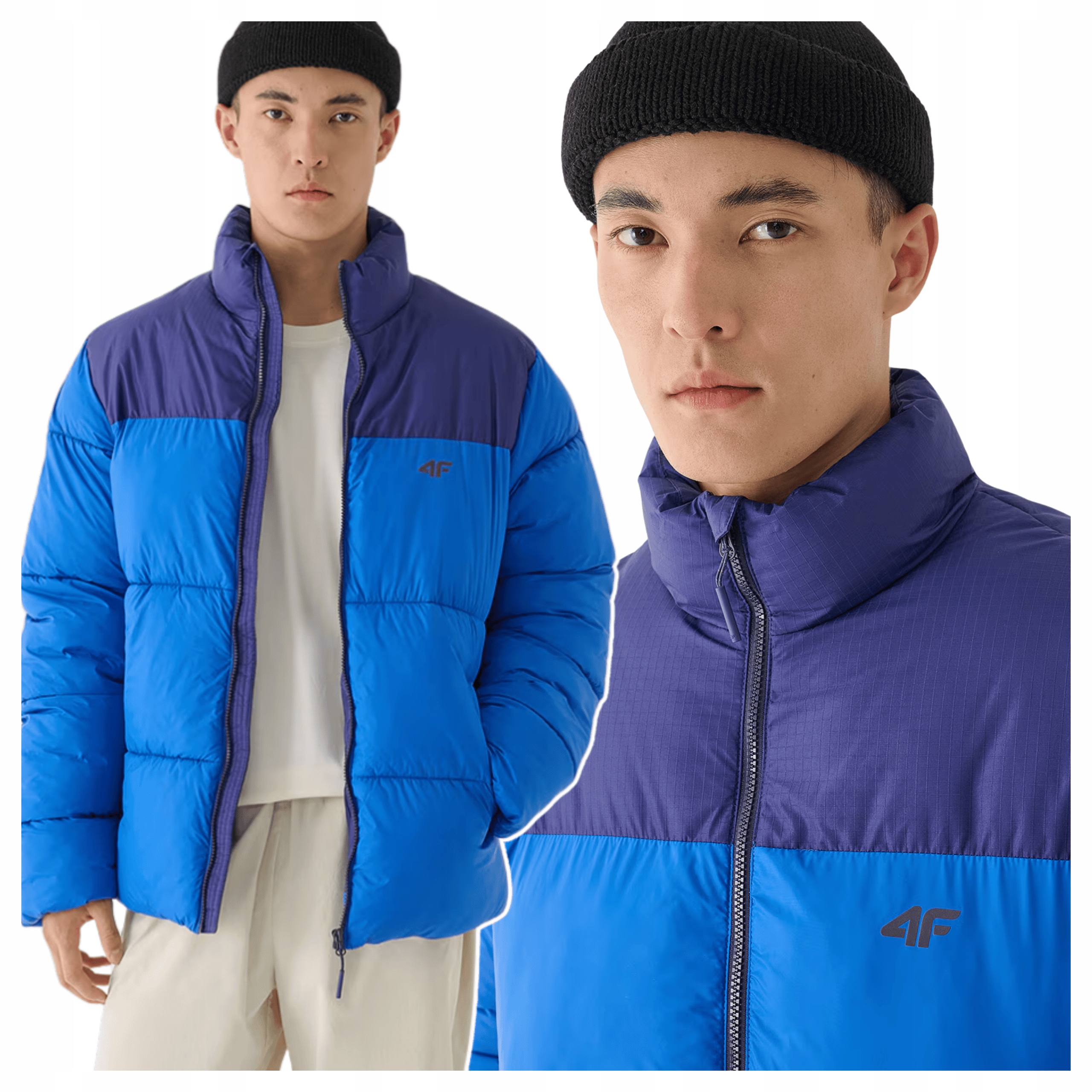 Pánská Lehká Péřová Bunda 4F Ripstop Se Stojáčkem, Hydrofobní, Zimní