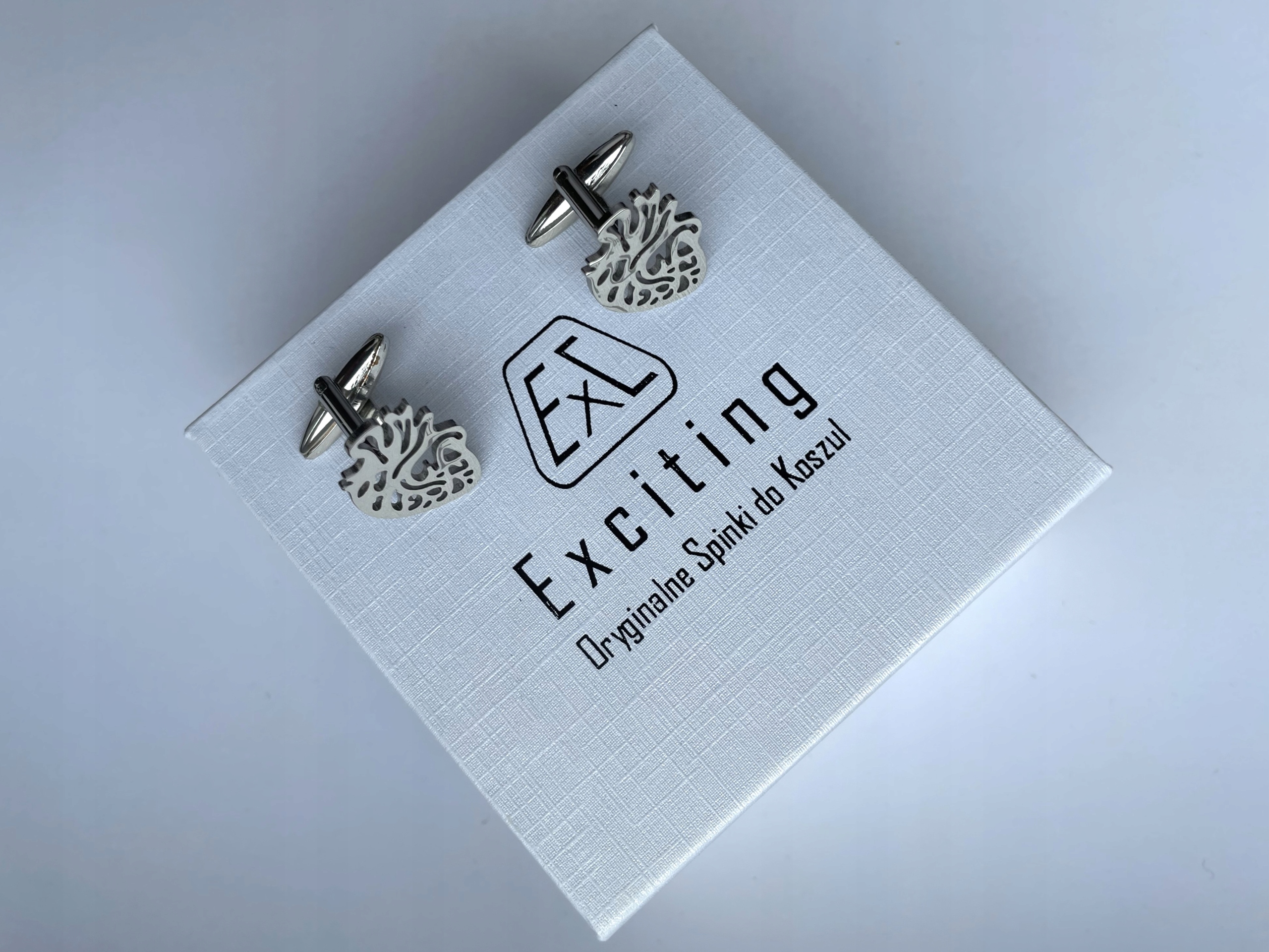 Manžetové knoflíčky Exc Srdce dárek pro doktora kardiologa stříbro