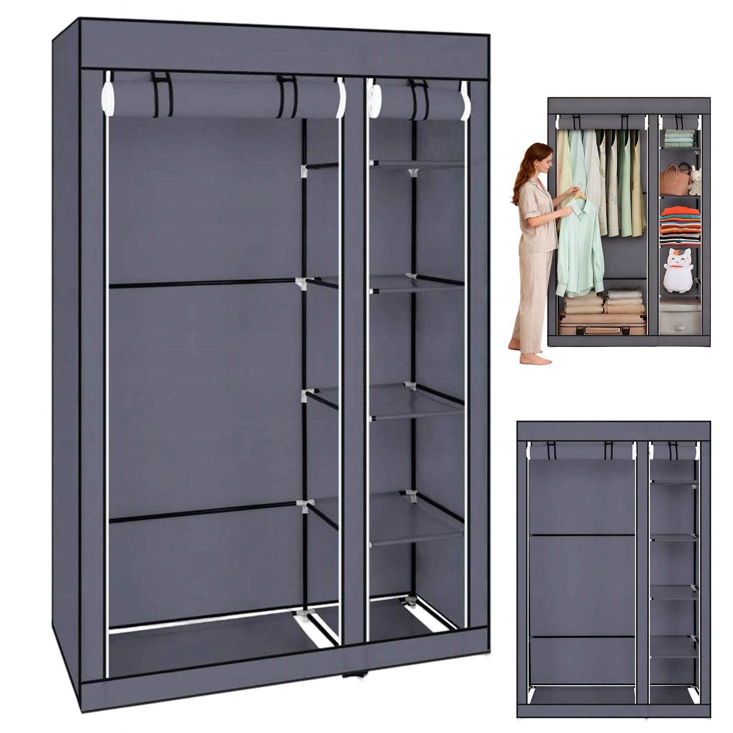 Skříň Na Oblečení S Železnou Konstrukcí Do Ložnice Předsíně