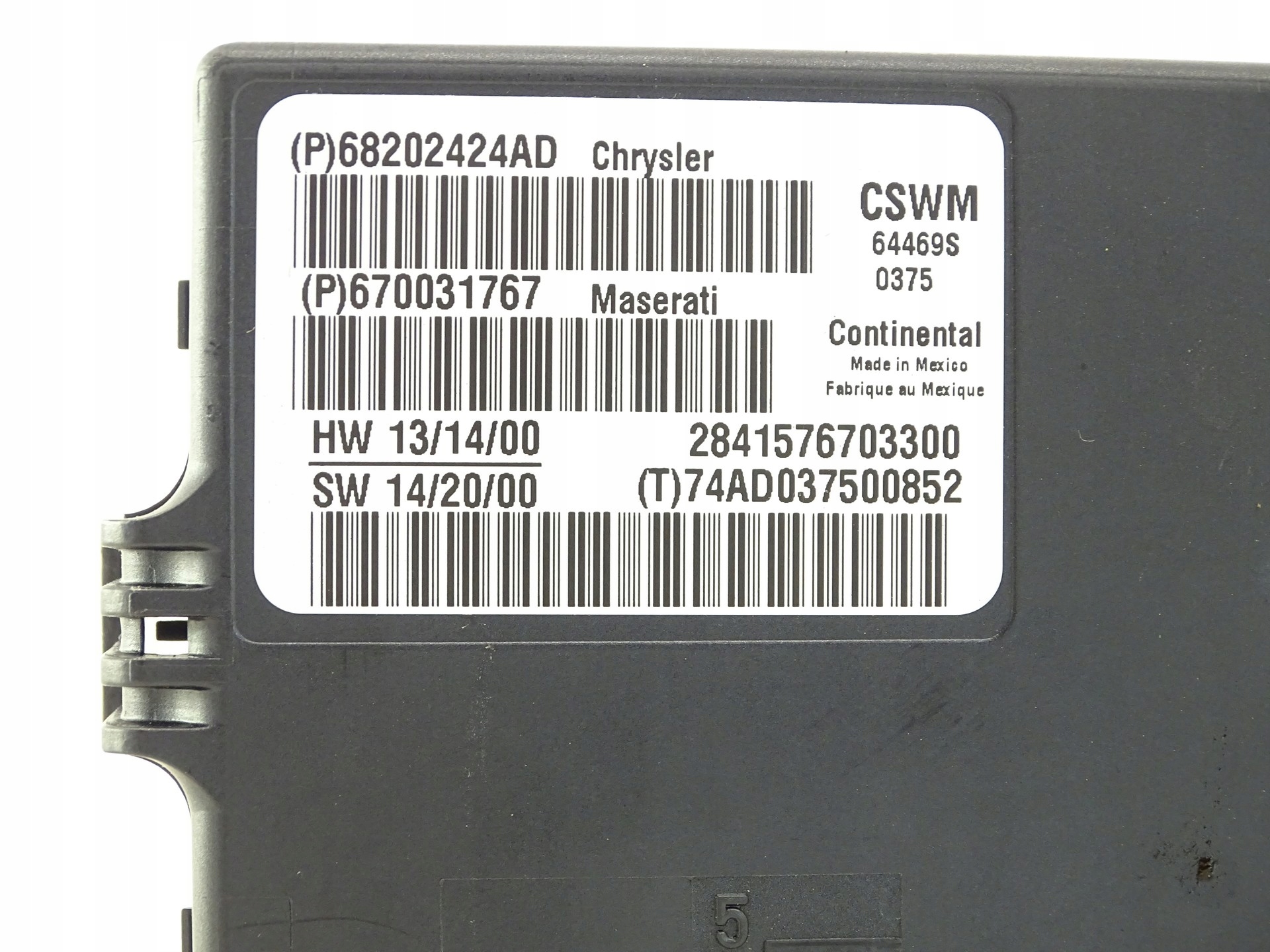 module control unit CSWM MASERATI GHIBLI III 670031767