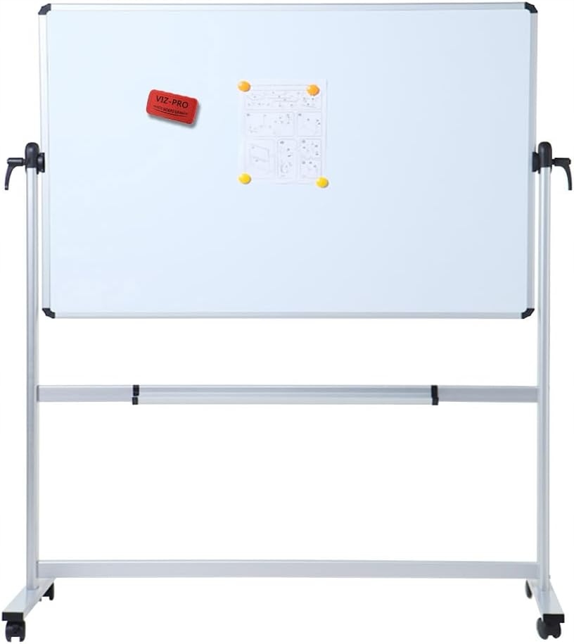 Tablica magnetyczna Viz-pro 150x120cm Obrotowa Dwustronna Mobilna kółka