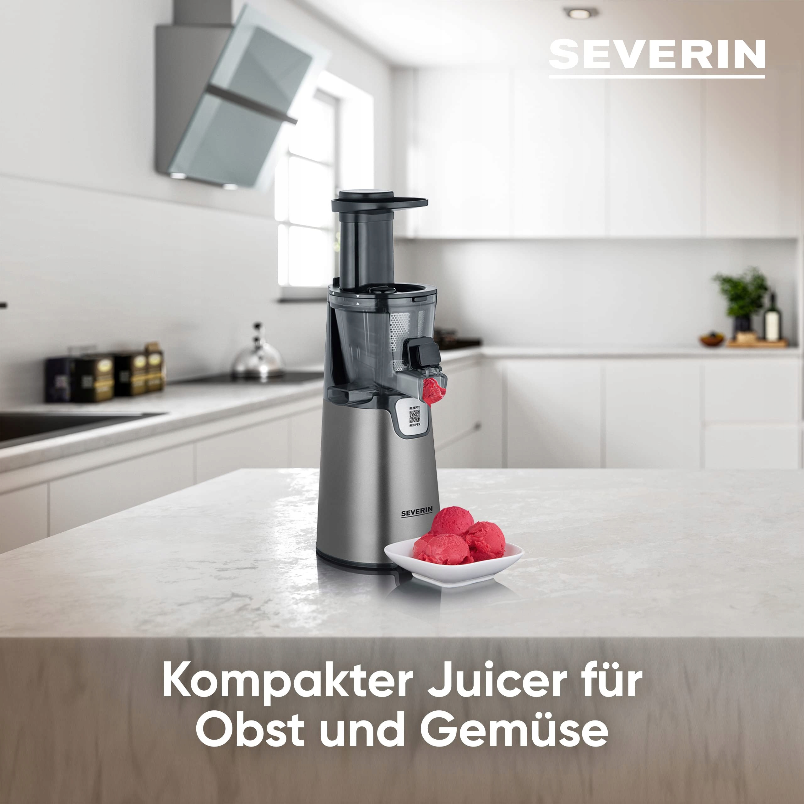 SEVERIN Wolnoobrotowa Wyciskarka Do Soków Sorbetów Lodów Marmolad 150W 1L — miniatura 3