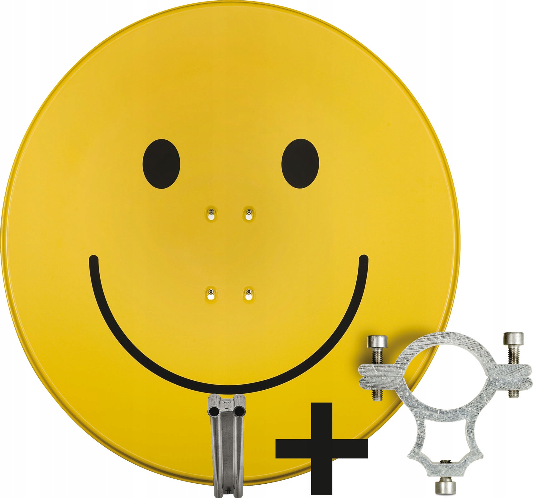 Hliníková satelitní anténa TechniSat 85 cm 40 mm Smiley Držák Konvertoru