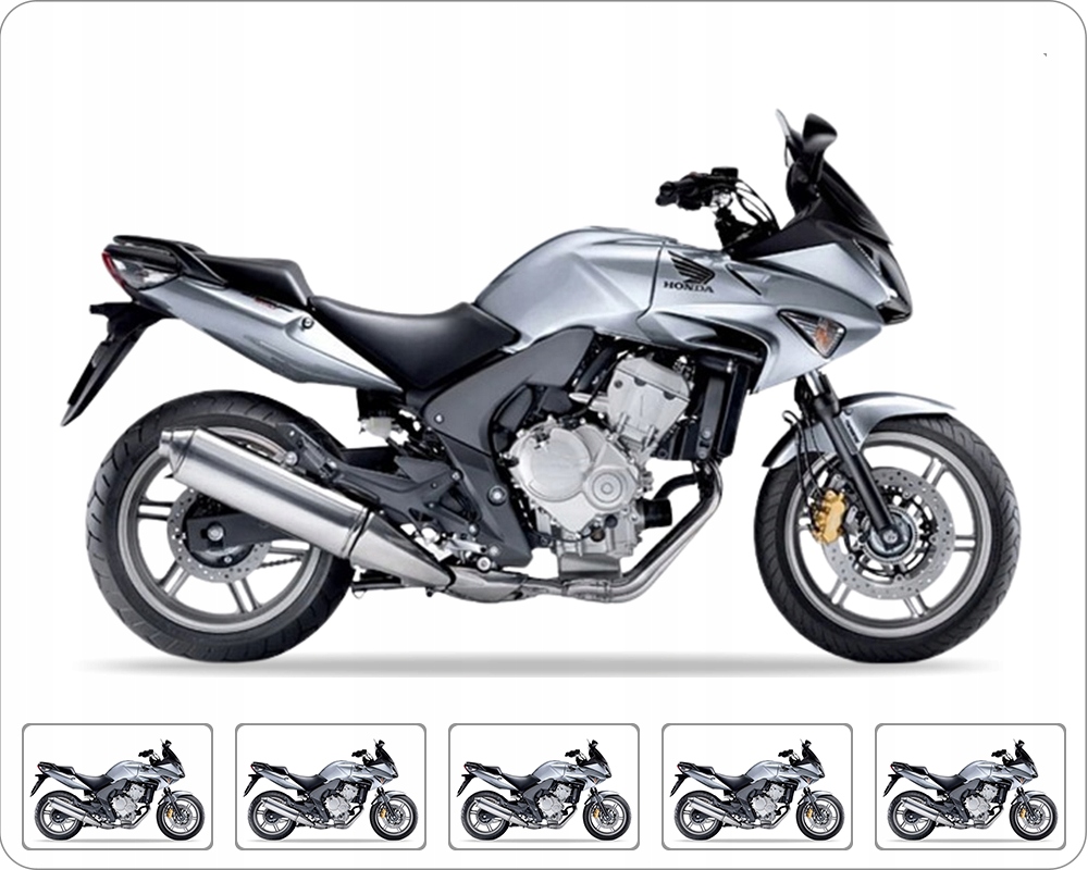 Samolepky Na Motocykl Juula Pro Honda Cbf 600 S 2007-2009 Stříbrné NHA48