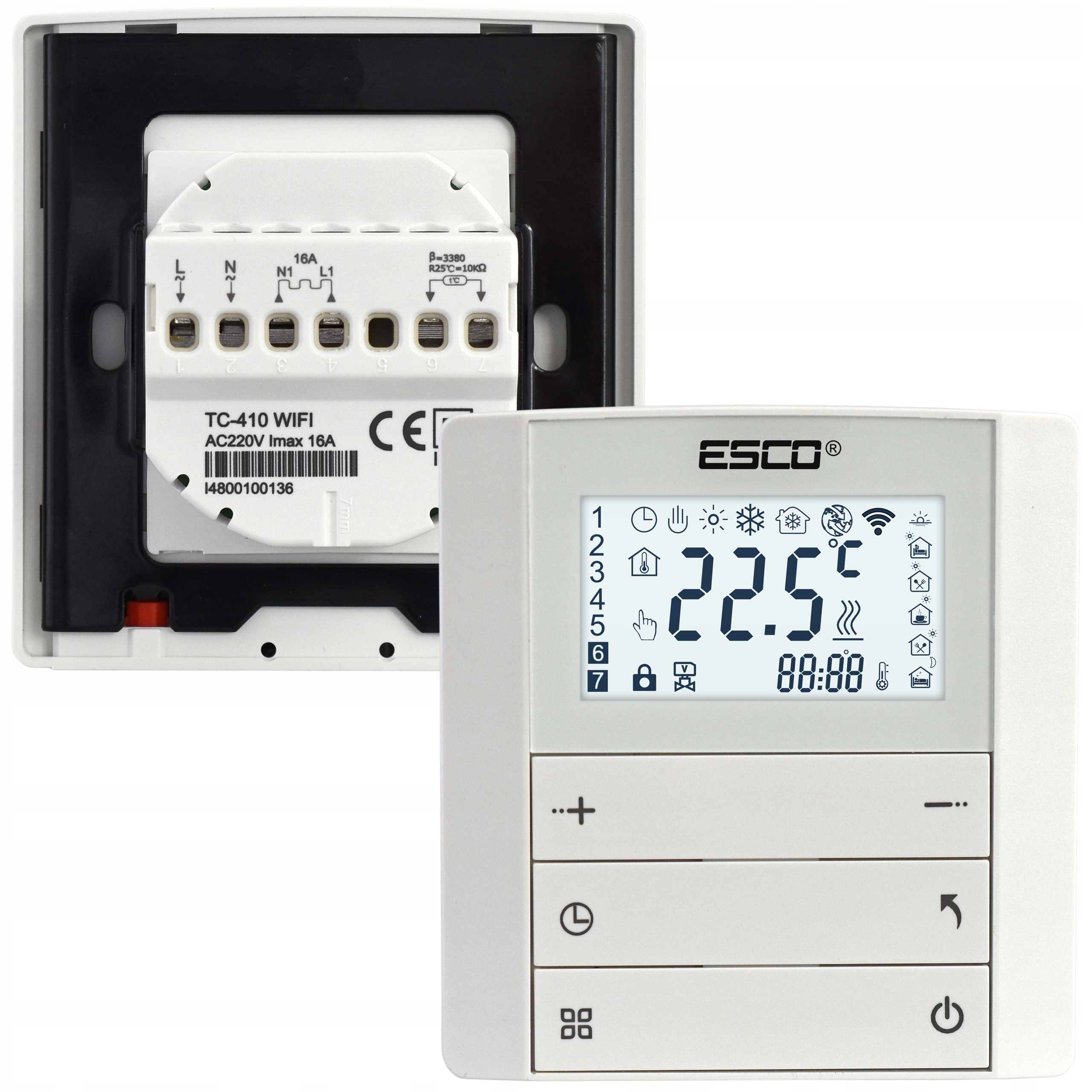 Regulator temperatury Termostat WiFi TUYA internet Seria brak